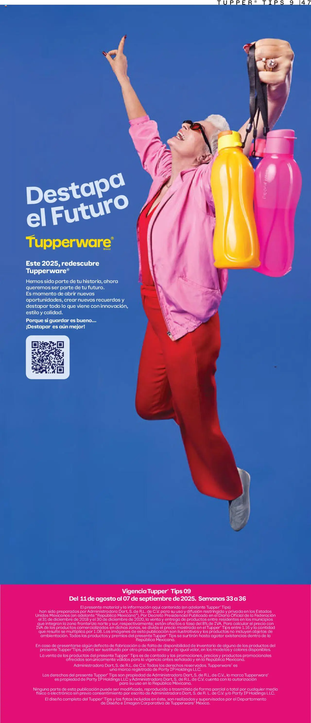 Nuevas ofertas de Tupperware válidas en toda la República Mexicana desde el 11.08.2025. ¡Encuentra las mejores ofertas en Tupperware catálogo! | Página: 47 | Productos: Tupper