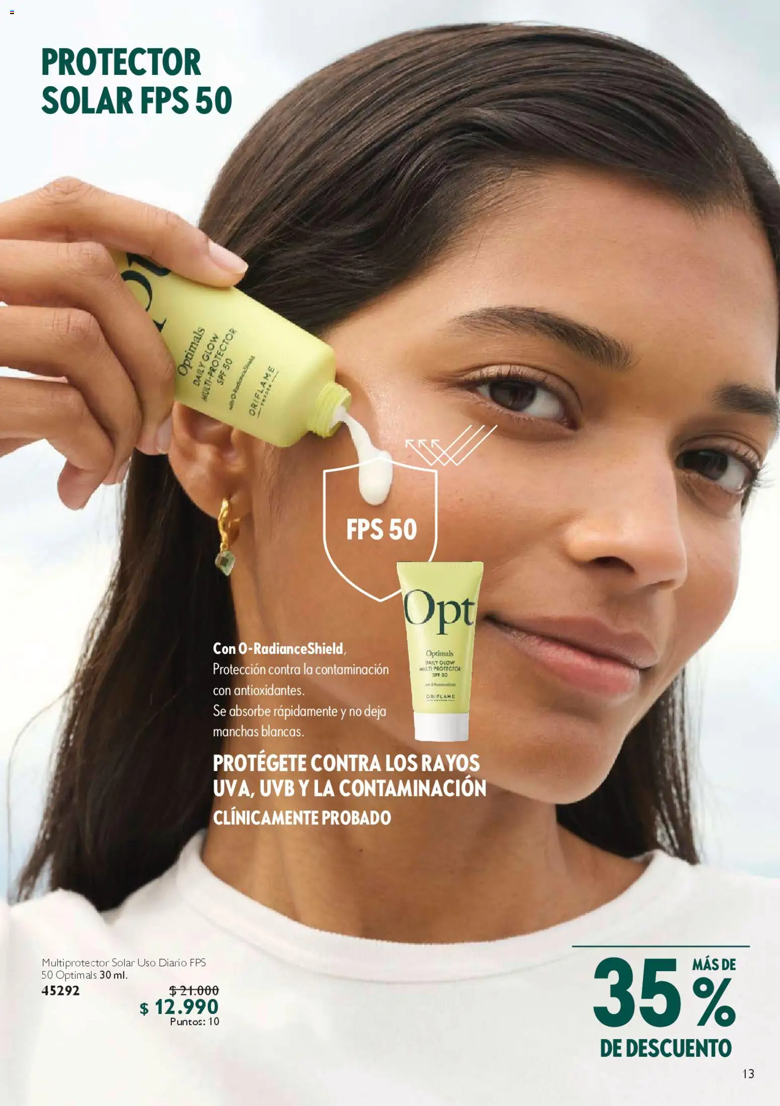 Oriflame ofertas  │ válido desde el 28.03.2026 | Página: 13 | Productos: Protector solar