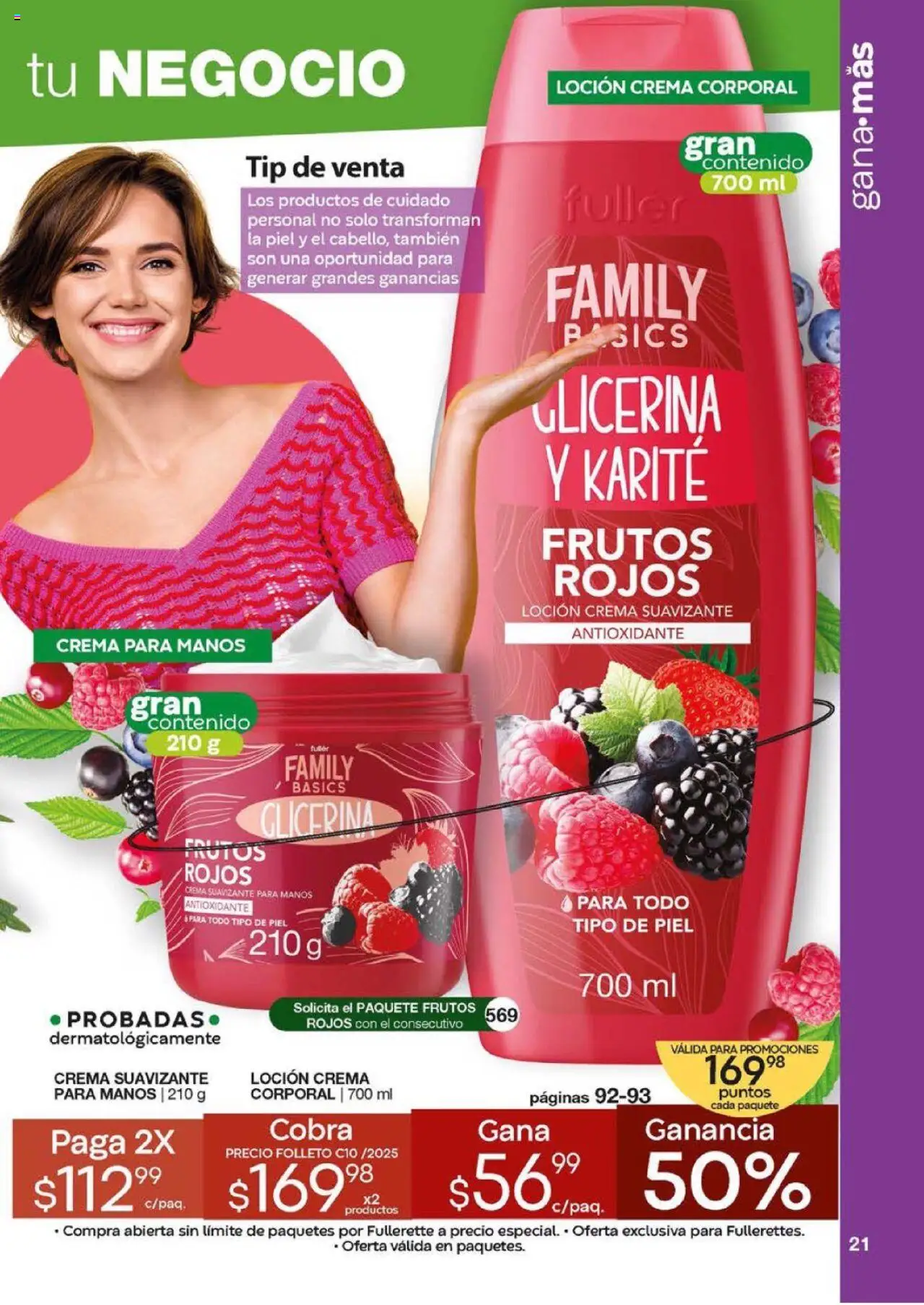 Nuevas ofertas de Fuller válidas en toda la República Mexicana desde el 20.08.2025. ¡Encuentra las mejores ofertas en Fuller - Revista Gana Más C10 2025! | Página: 21 | Productos: Crema, Loción, Suavizante, Crema corporal