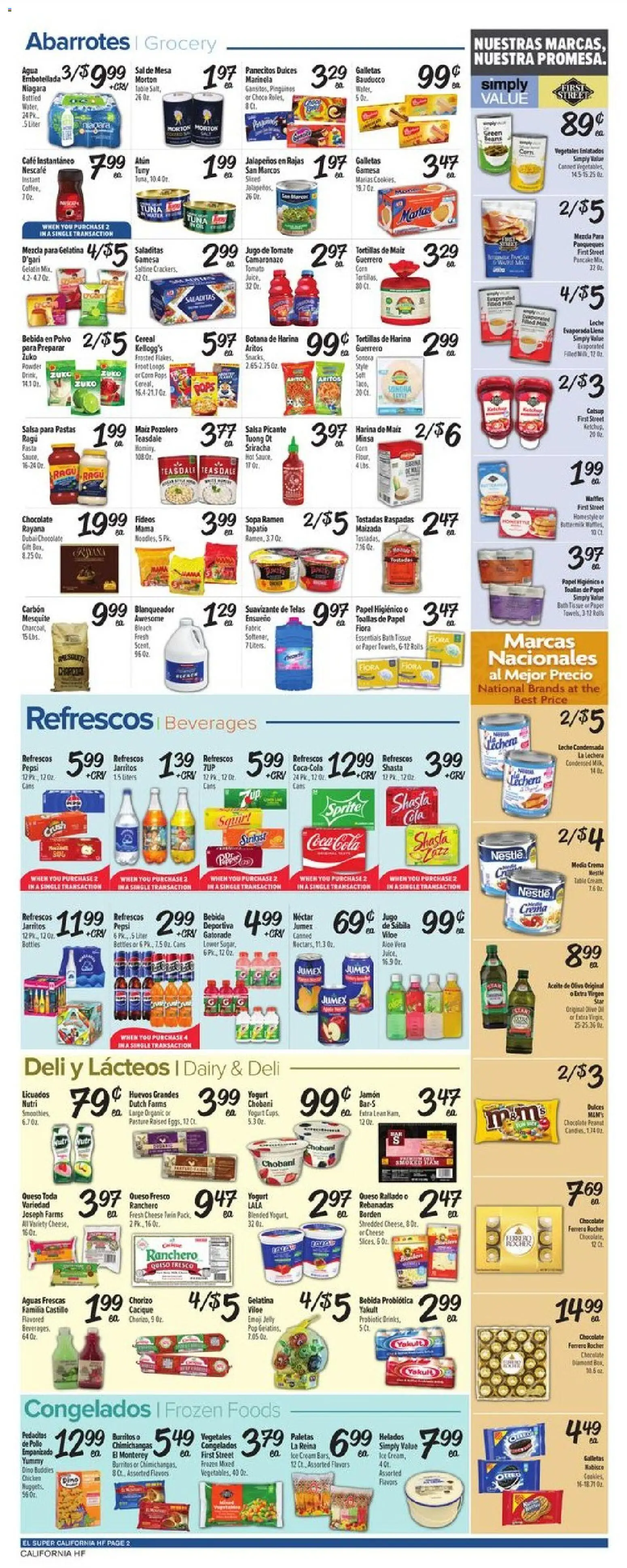 El Super Weekly Ad - CA - valid from 08.04.2026 | Page: 2 | Products: Powder, Yogurt, Pasta, Cream