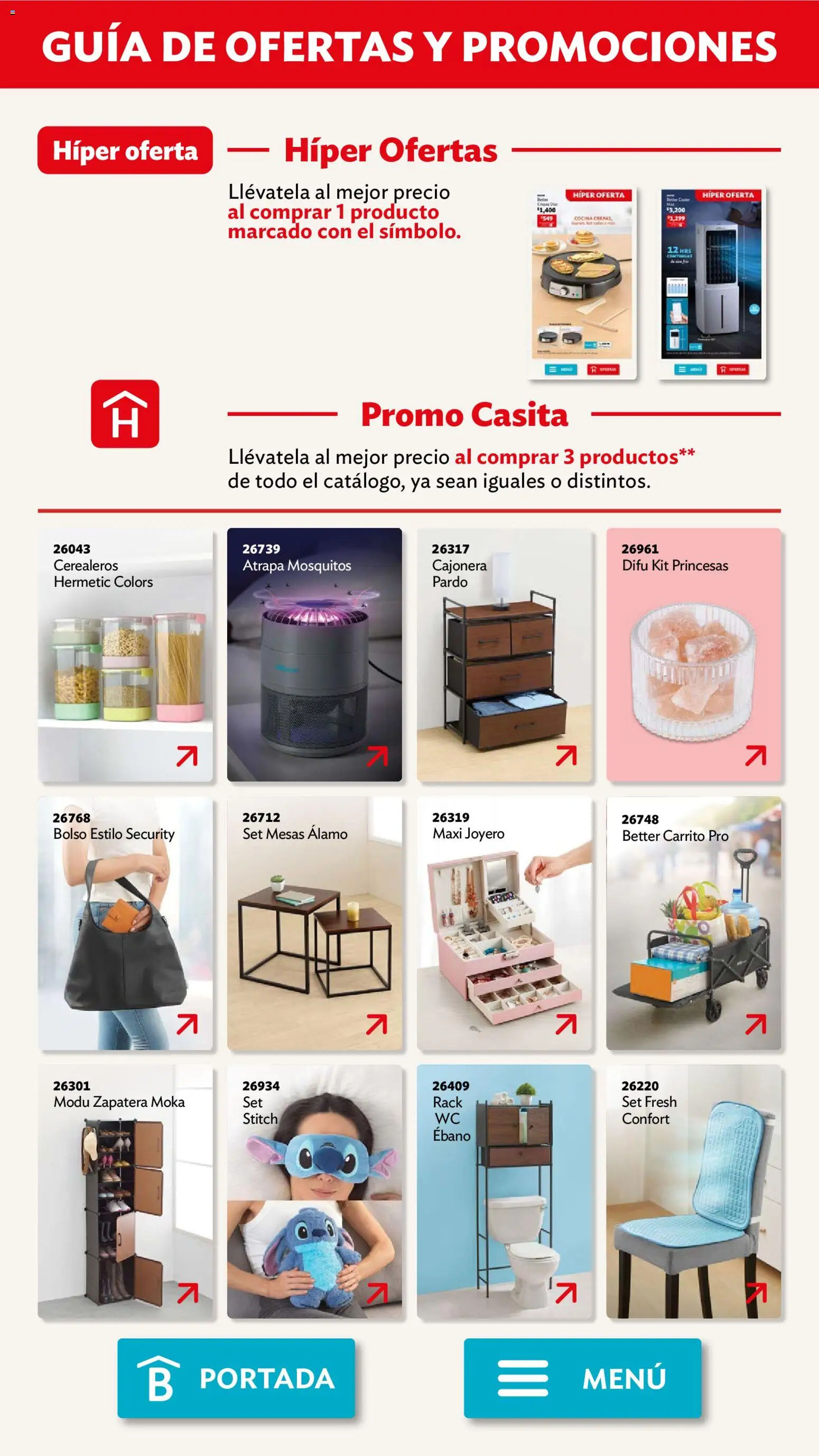 Nuevas ofertas de Betterware válidas en toda la República Mexicana desde el 04.05.2026. ¡Encuentra las mejores ofertas en Betterware campaña 5 2026! | Página: 112 | Productos: Bolso, Cocina, Cajonera