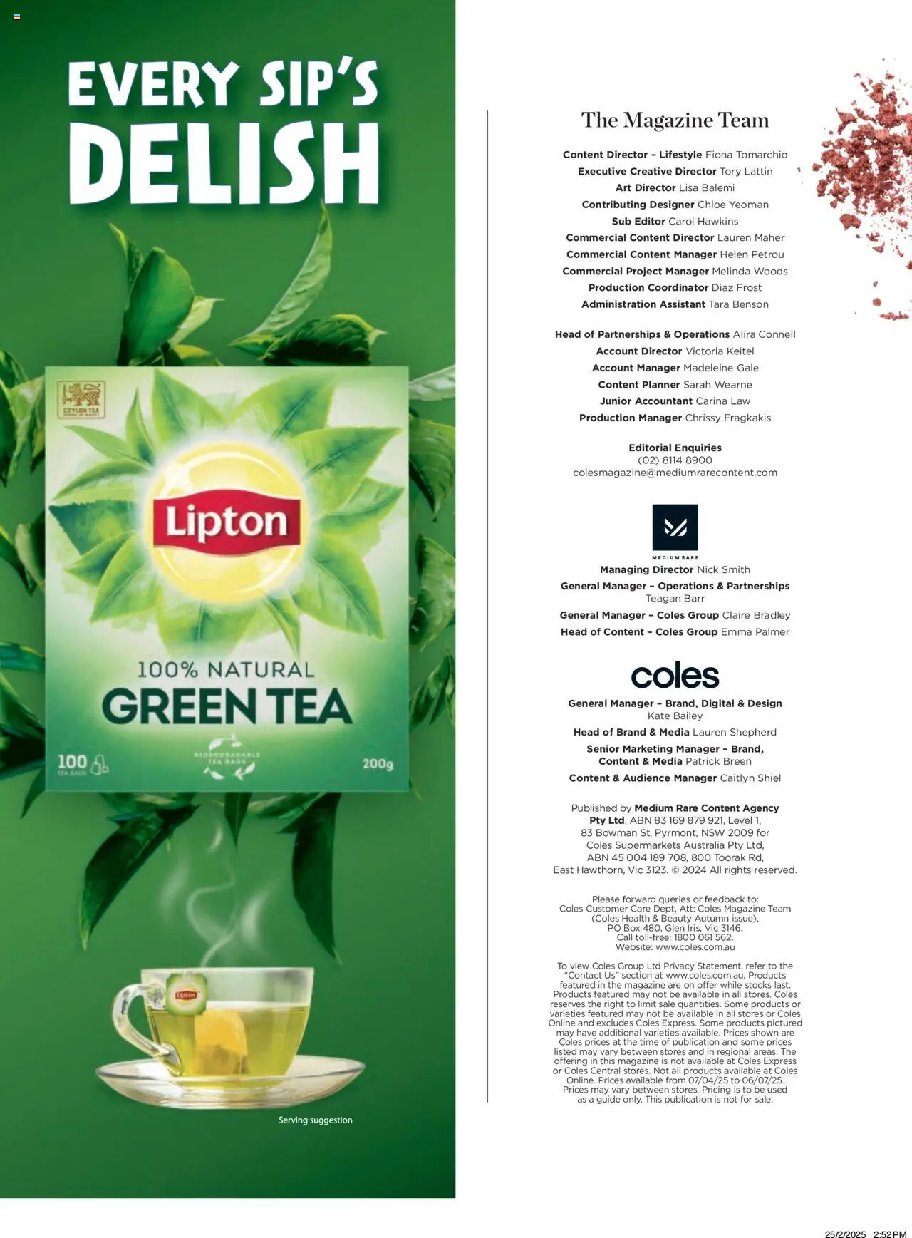 Coles catalogue - valid from 07.04.2025 | Page: 4 | Products: Box, Tea, Digital