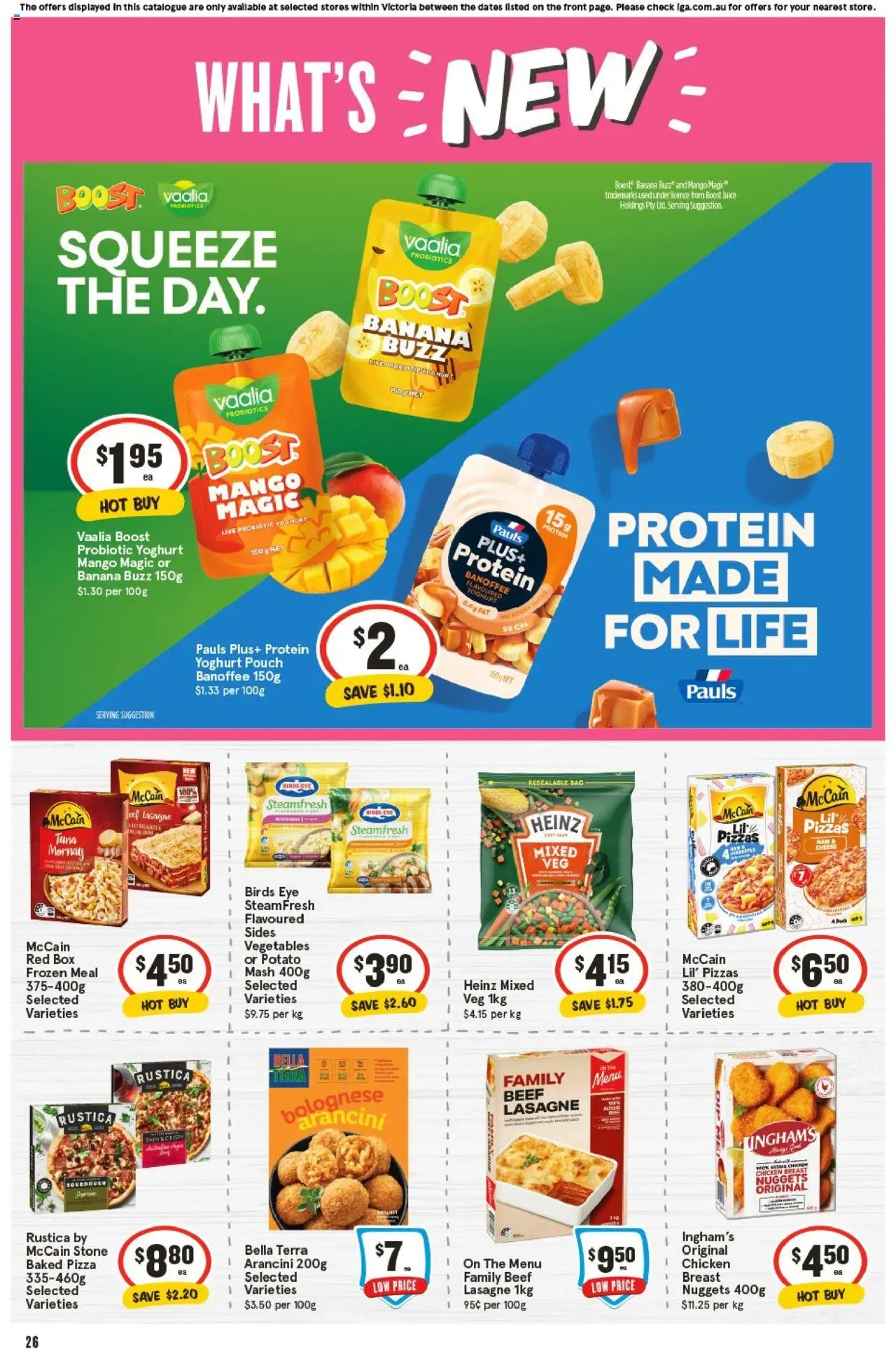 IGA catalogue - valid from 15.10.2025 | Page: 25 | Products: Cheese, Yoghurt, Pizza, Tuna