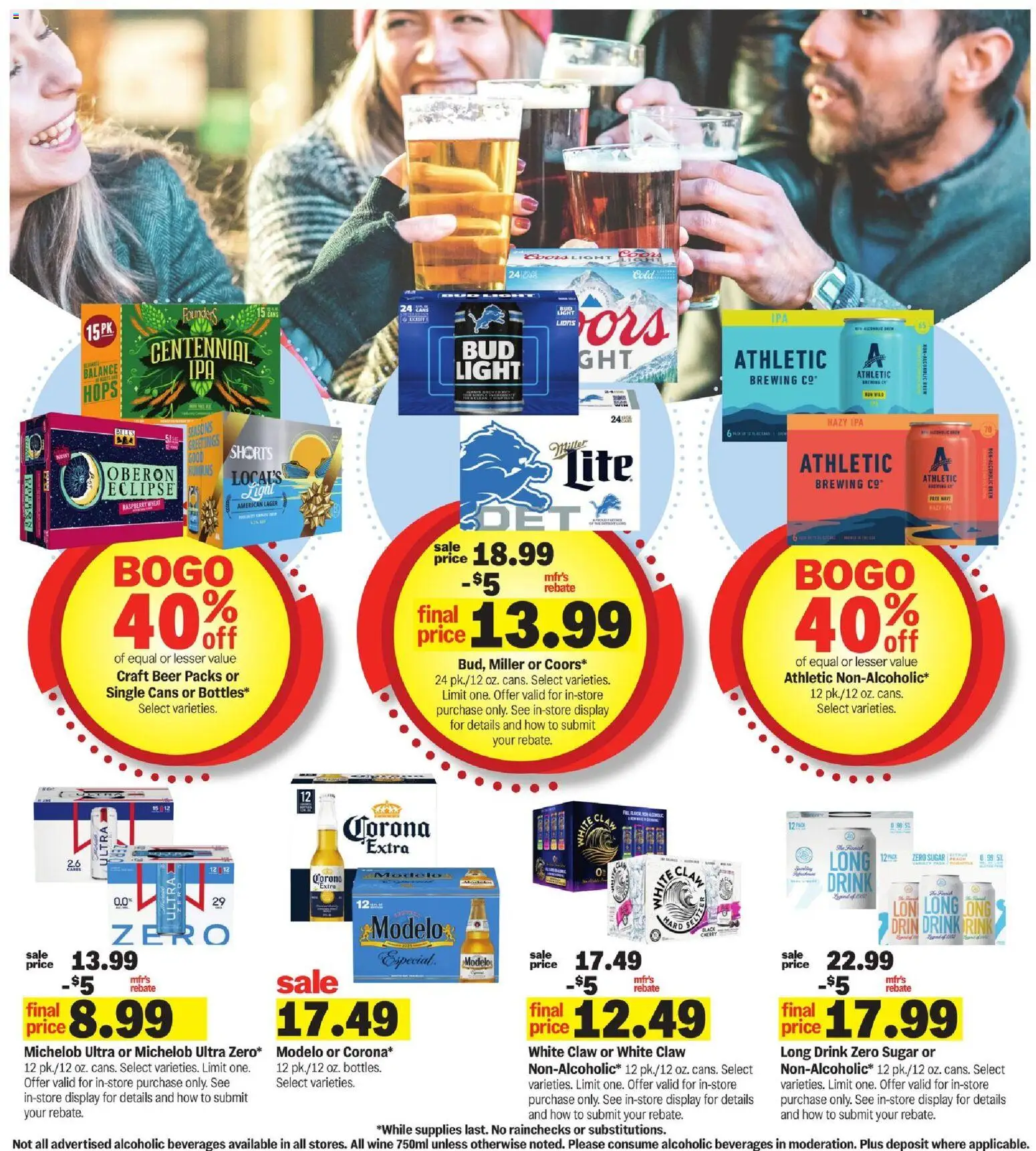 Meijer Weekly Ad - MI - valid from 02.01.2026 | Page: 19 | Products: Beer, Shorts, Sugar, Raspberry