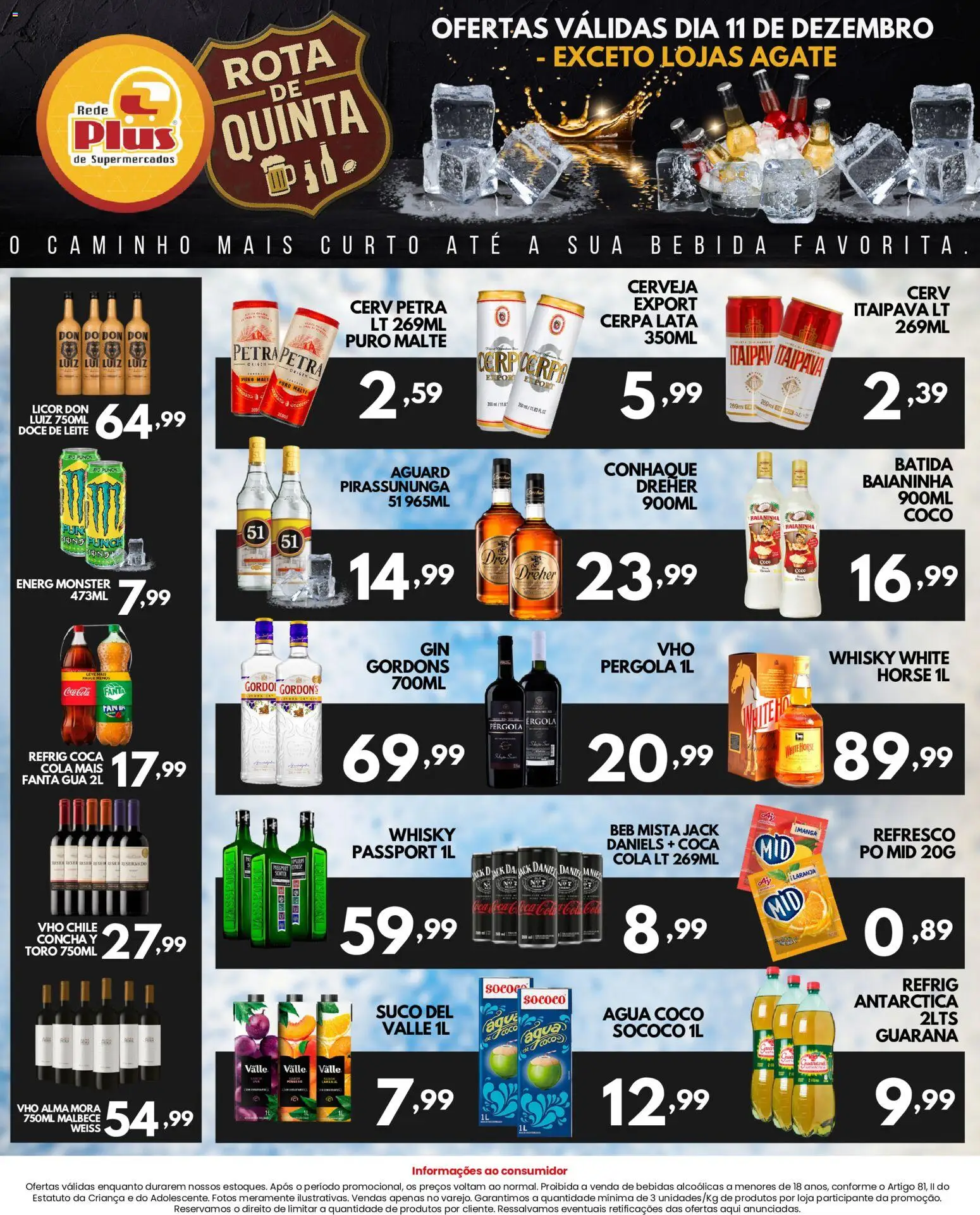 Rede Plus Supermercados Folheto - válido de 10.12.2025 | Página: 4 | Produtos: Refresco, Licor, Leite, Monster