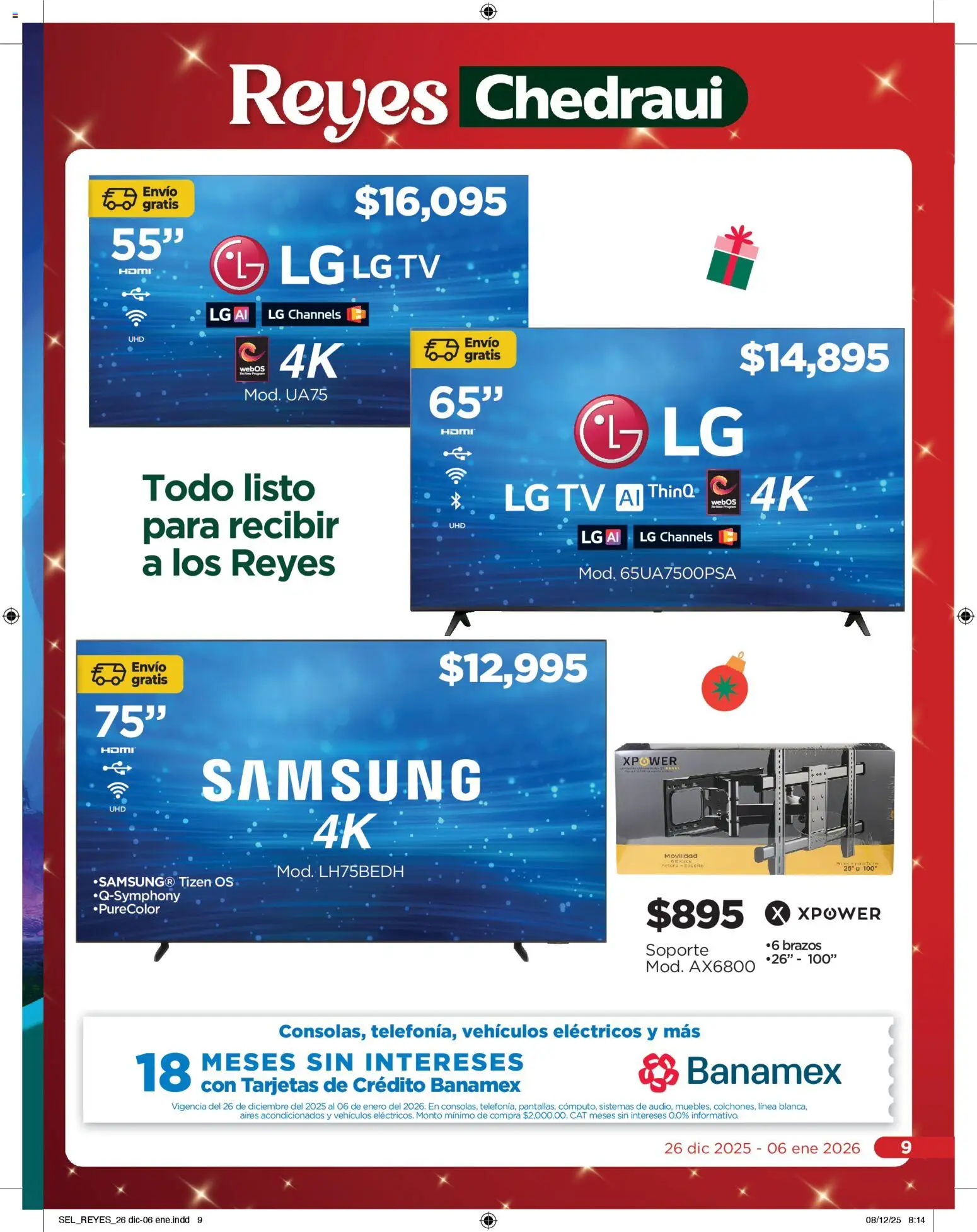 Nuevas ofertas de Chedraui válidas en toda la República Mexicana desde el 26.12.2025. ¡Encuentra las mejores ofertas en Chedraui folleto  Llevarte más cuesta menos! | Página: 9