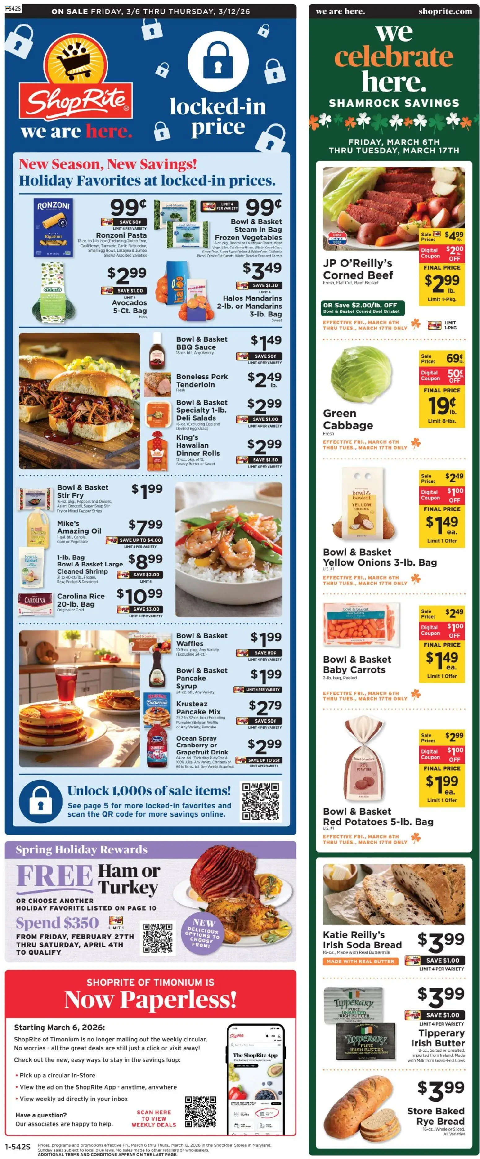 ShopRite Weekly Ad - valid from 06.03.2026 | Page: 1 | Products: Mandarins, Peppers, Juice, Beef