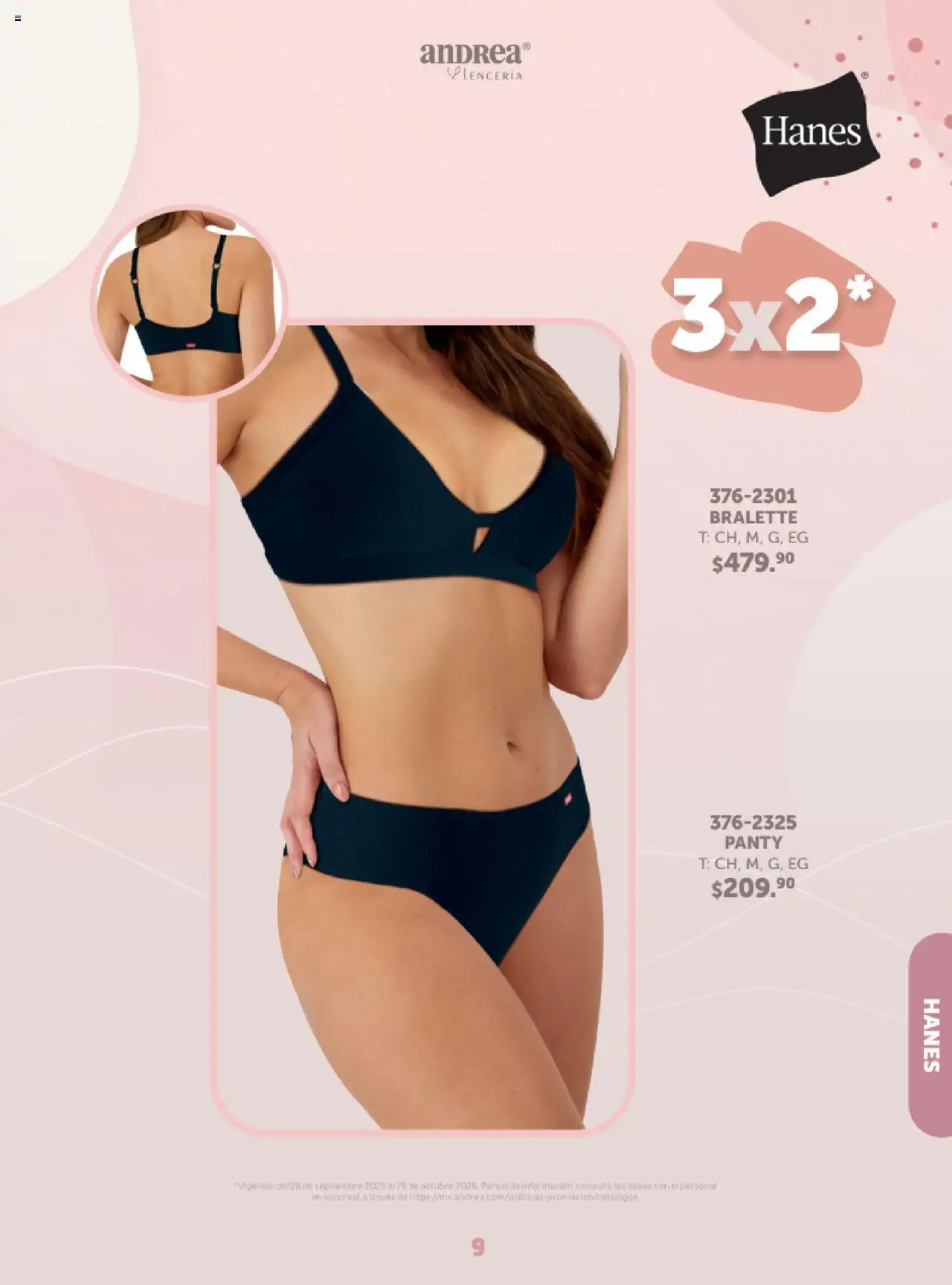 Nuevas ofertas de Andrea válidas en toda la República Mexicana desde el 28.09.2025. ¡Encuentra las mejores ofertas en Andrea - Catálogo Playtex! | Página: 9
