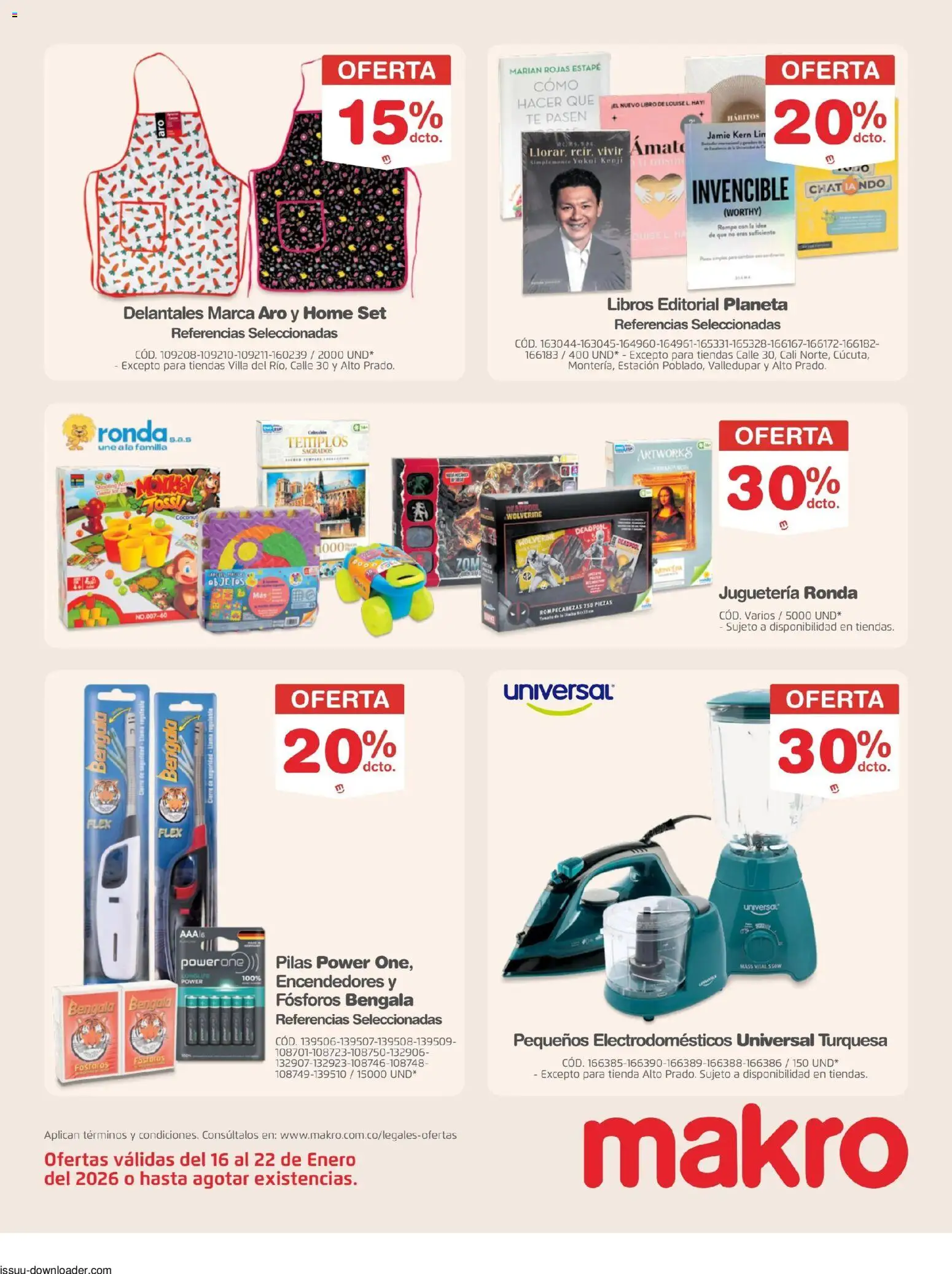 Makro revista - valida desde el 16.01.2026 | Página: 19 | Productos: Pilas, Té, Fósforos