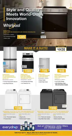 Preview of Leon's flyer - Appliances from shop Leon's valid from 01.04.2026