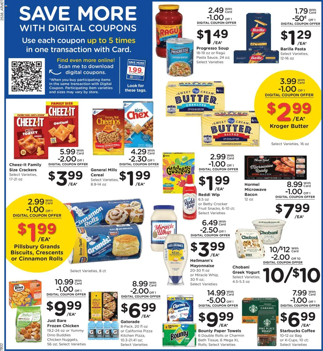 Kroger Weekly Ad - valid from 22.10.2025 | Page: 4 | Products: Bath, Butter, Pasta, Mayonnaise