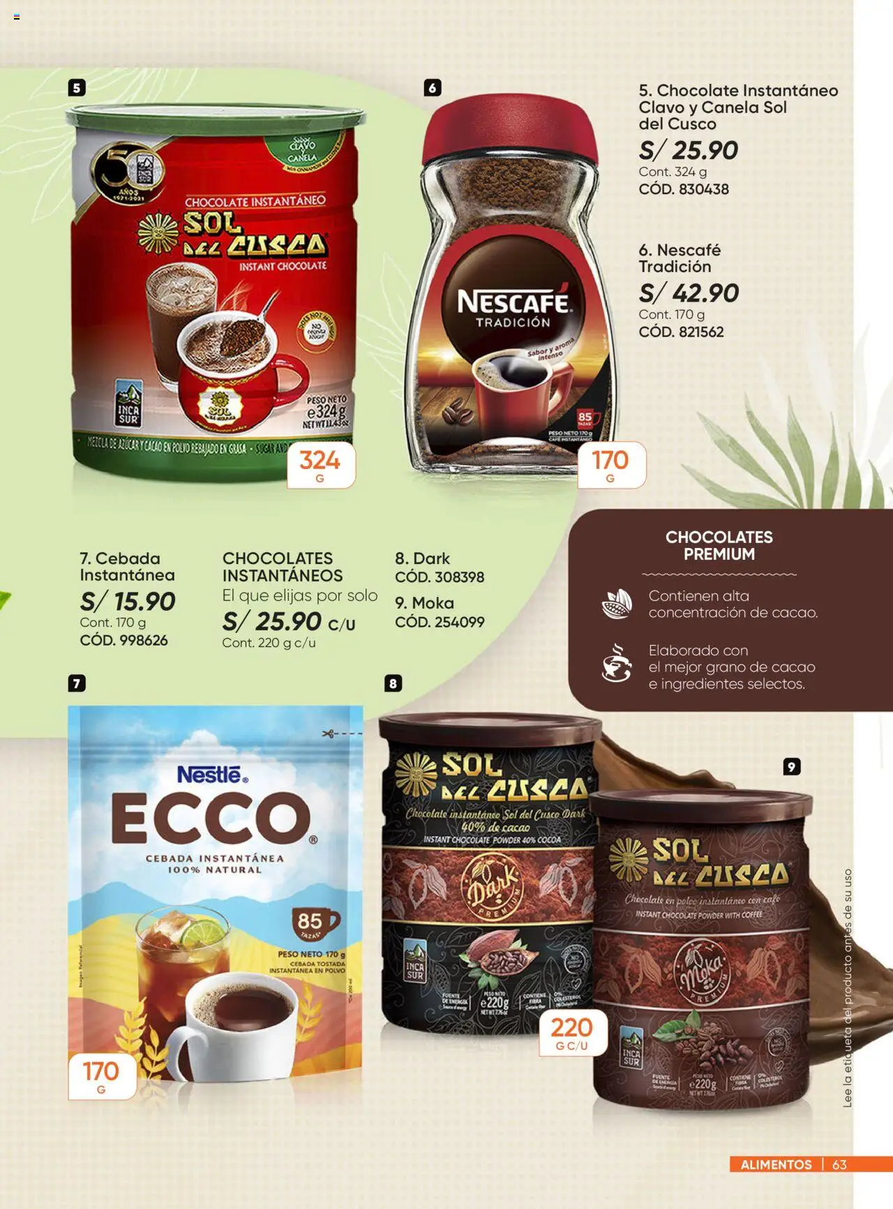 Catálogo Azzorti válido desde 18.08.2025 | Página: 63 | Productos: Café, Chocolate, Peso, Polvo