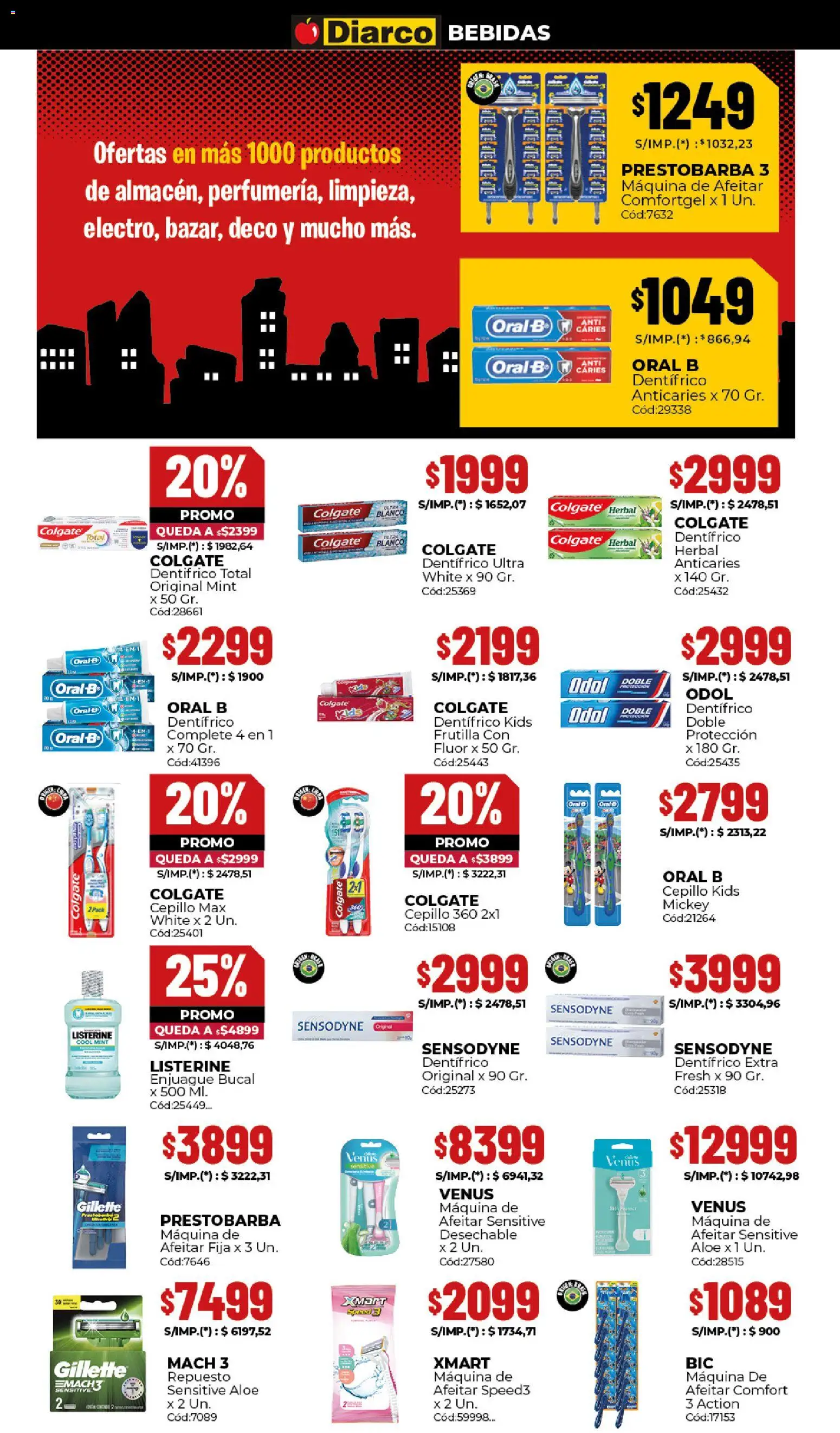 Diarco - Black Friday │ válido desde el 17.11.2025 | Página: 19 | Productos: Maquina de afeitar, Frutilla, Cepillo, Enjuague bucal