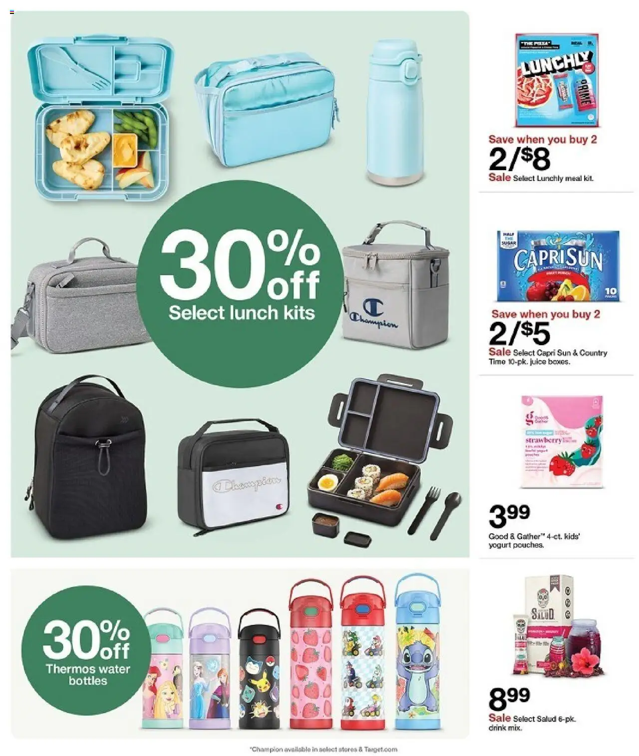 Target Weekly Ad - valid from 10.08.2025 | Page: 19 | Products: Yogurt, Pizza, Juice, Water