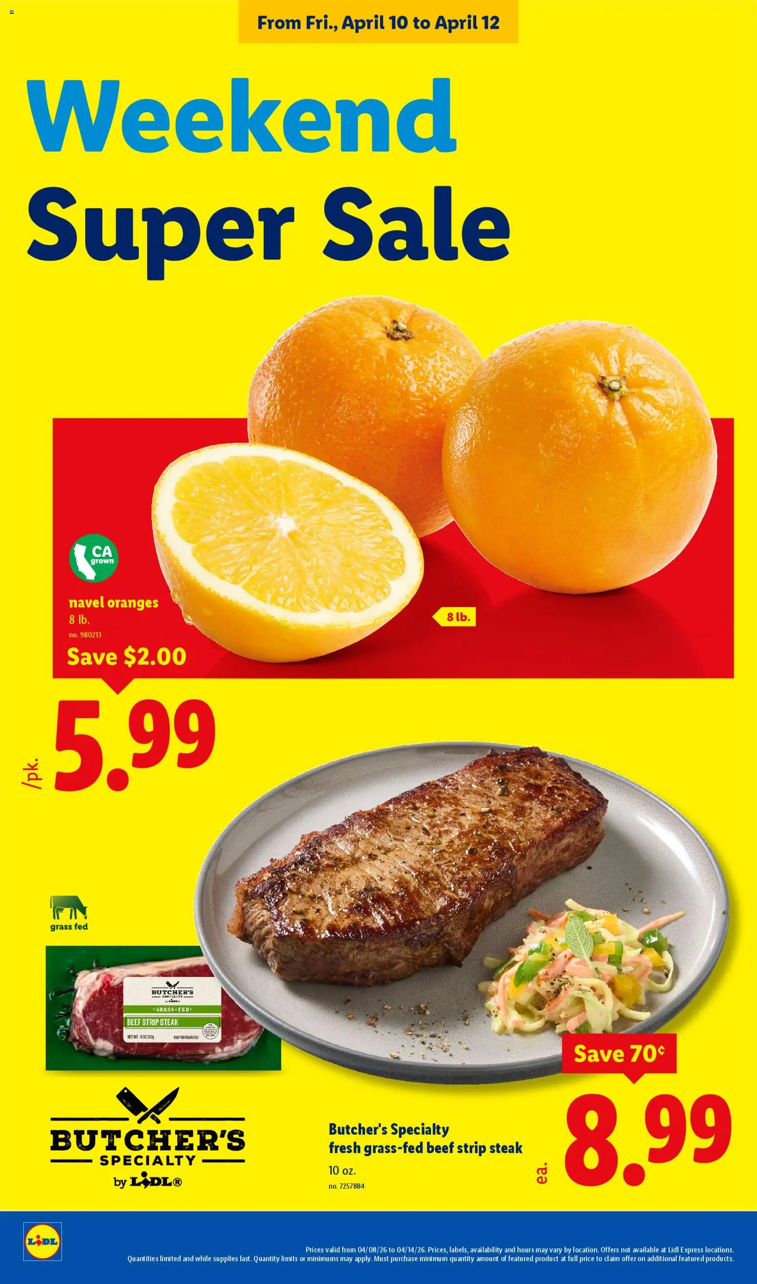 Lidl Weekly Ad - valid from 08.04.2026 | Page: 32 | Products: Oranges, Beef