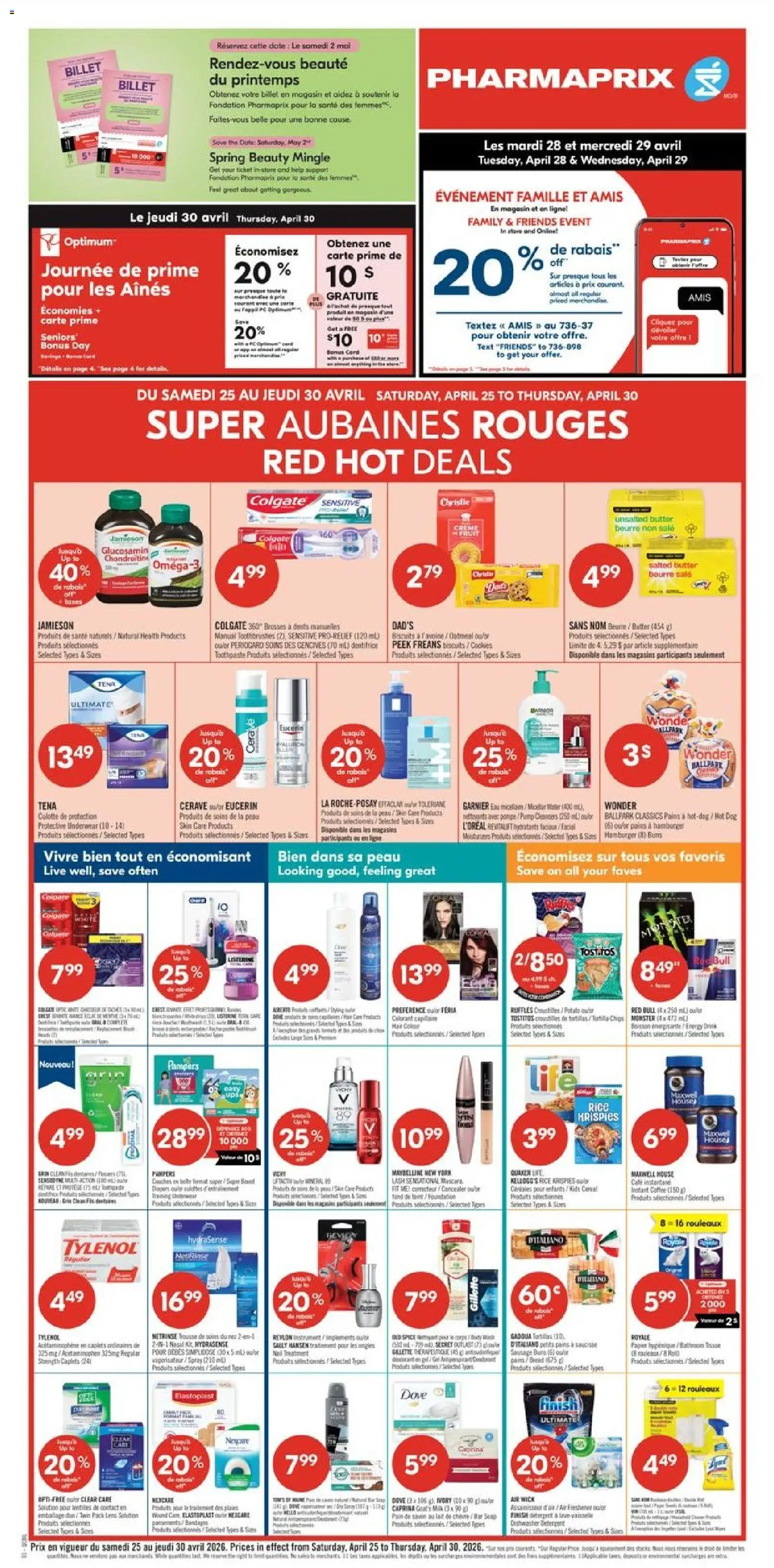 Pharmaprix flyer valid from 24.04.2026 | Page: 3 | Products: Dishwasher, Detergent, Butter, Coffee