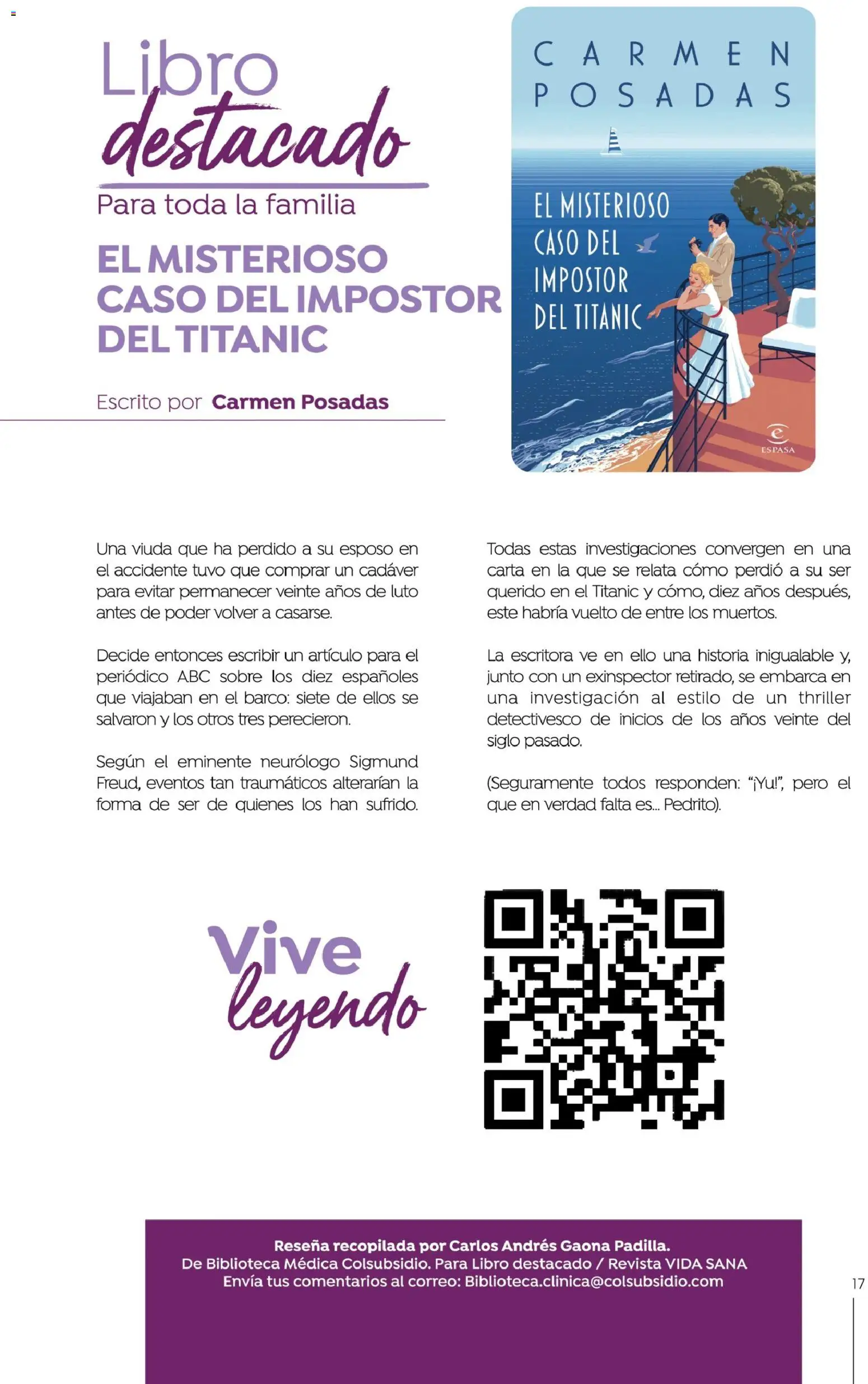 Colsubsidio revista - valida desde el 01.10.2025 | Página: 17 | Productos: Magdalena, Caso, Sobre, Biblioteca