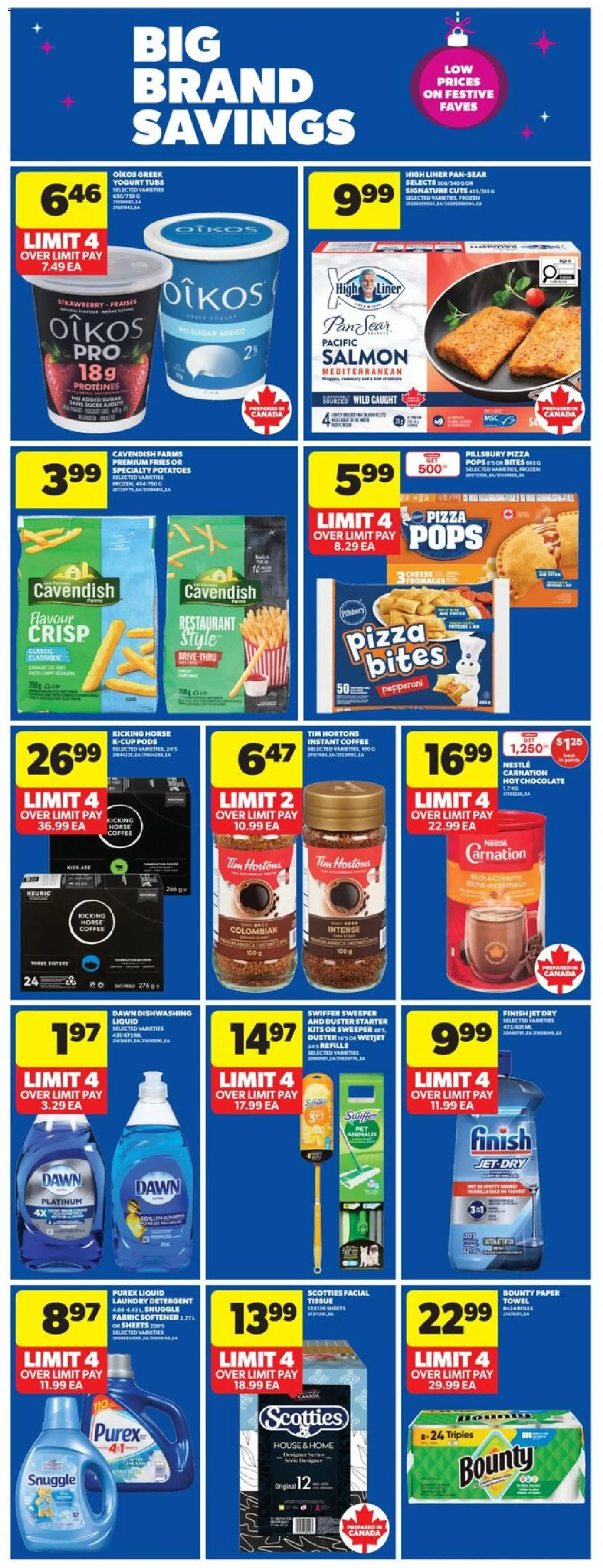 Real Canadian Superstore flyer valid from 20.11.2025 | Page: 18 | Products: Detergent, Cheese, Chocolate, Pizza