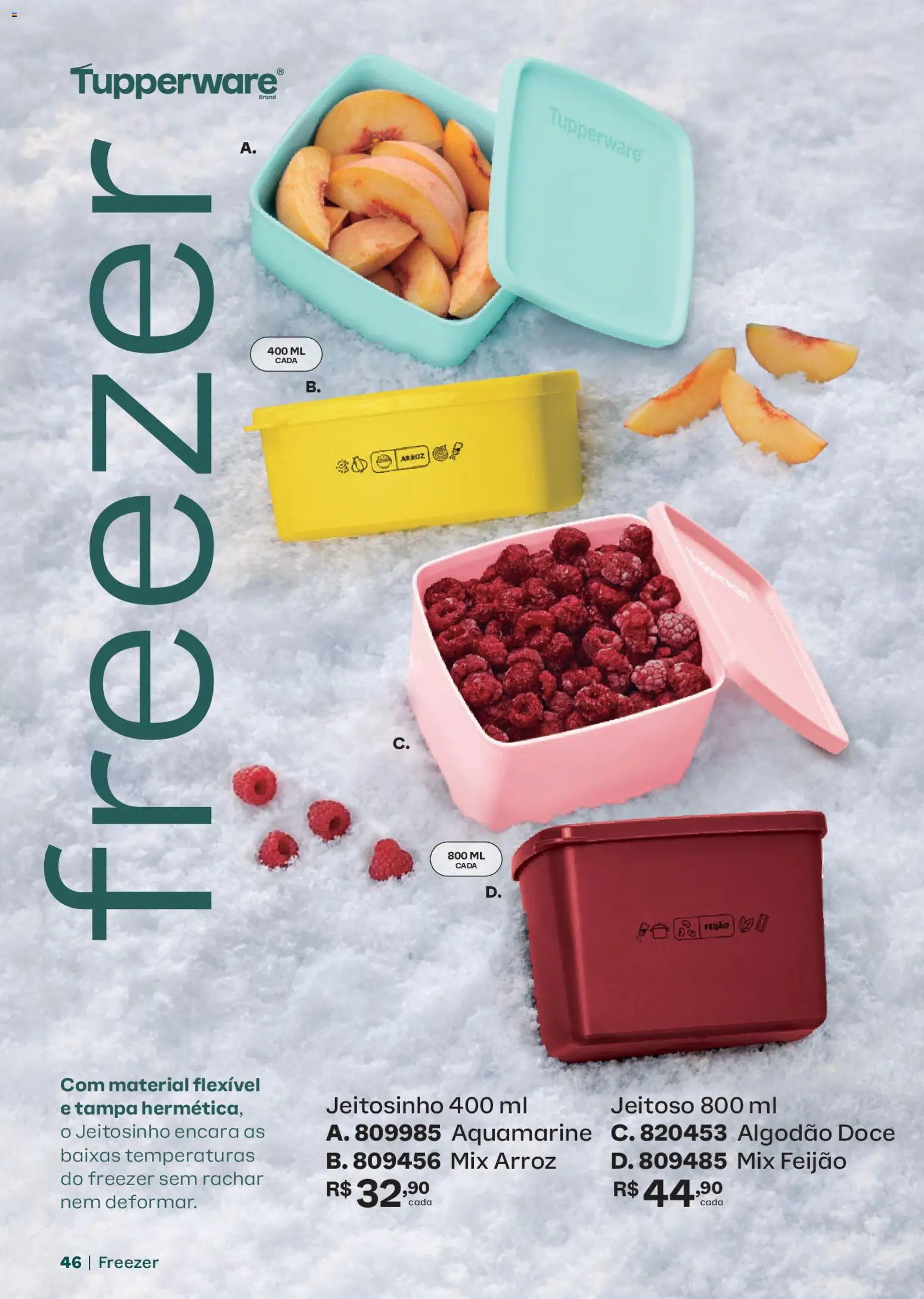 Tupperware Folheto - válido de 01.05.2026 | Página: 46 | Produtos: Feijão, Freezer, Arroz, Algodão
