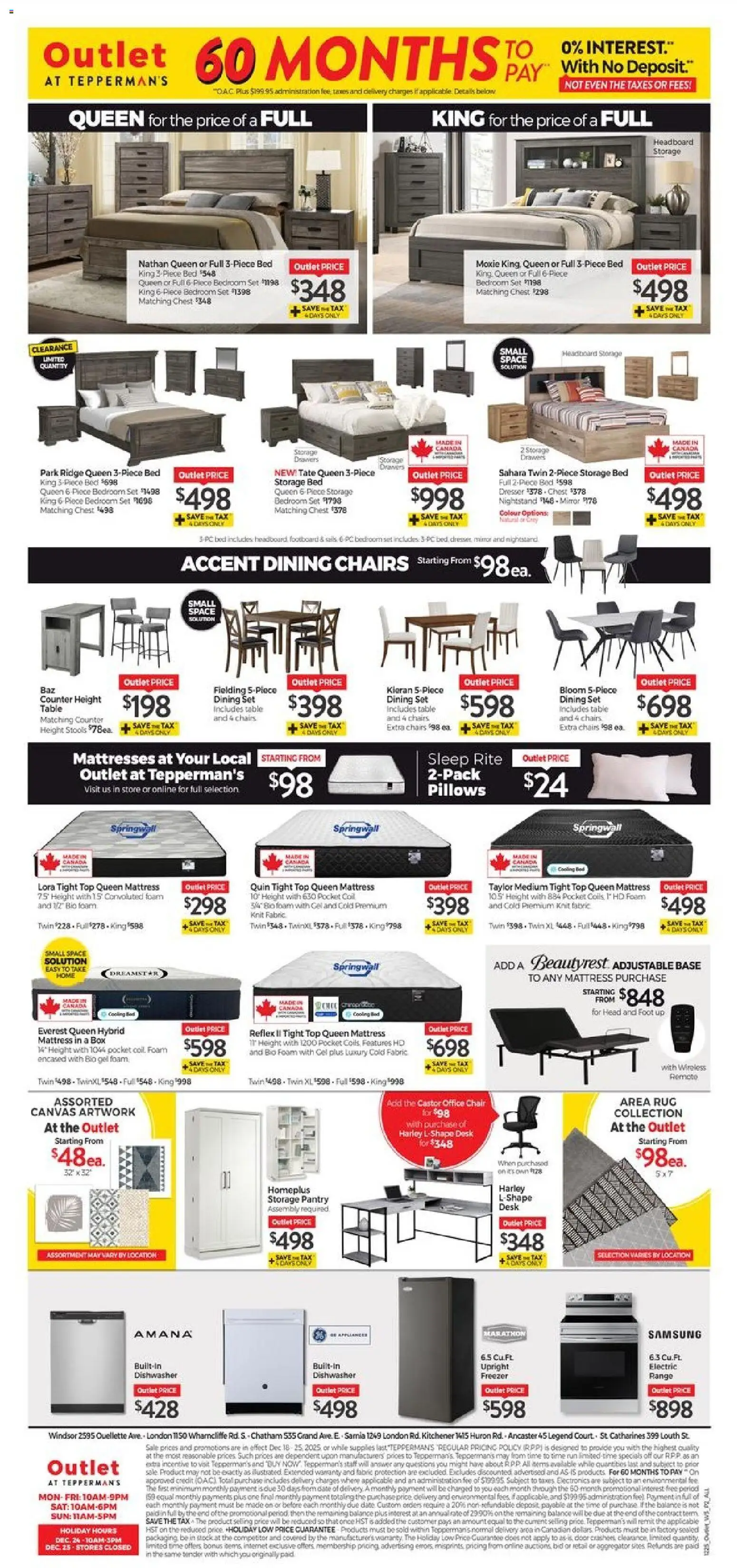 Tepperman's flyer valid from 18.12.2025 | Page: 2 | Products: Freezer, Table, Chair, Box