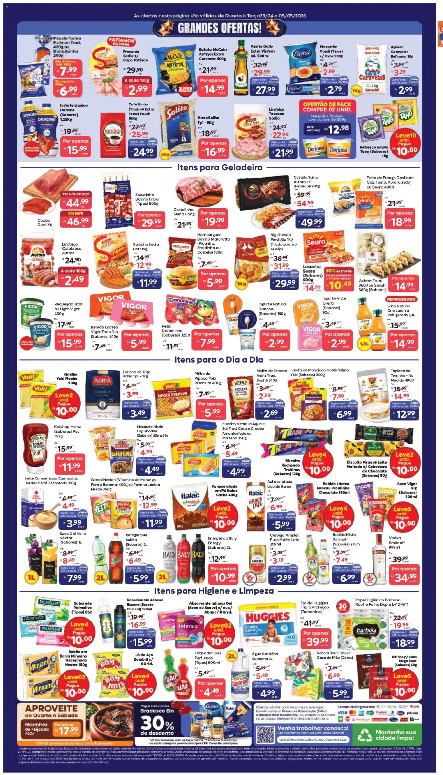 Barbosa Supermercados Folheto - válido de 29.04.2026 | Página: 1 | Produtos: Coco, Sabão, Farinha de trigo, Tapioca