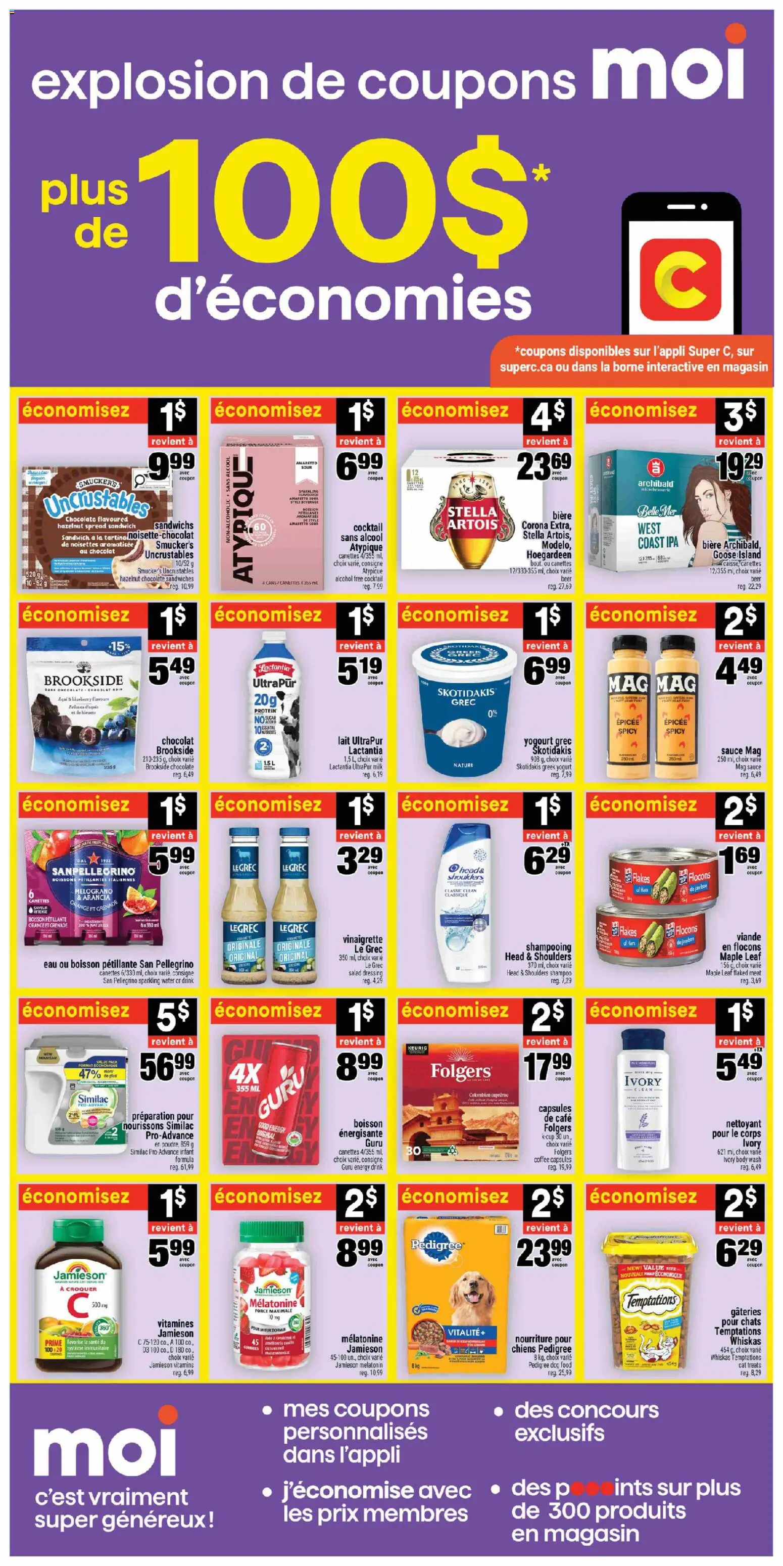 Super C flyer valid from 15.01.2026 | Page: 12 | Products: Flakes, Body wash, Milk, Yogurt