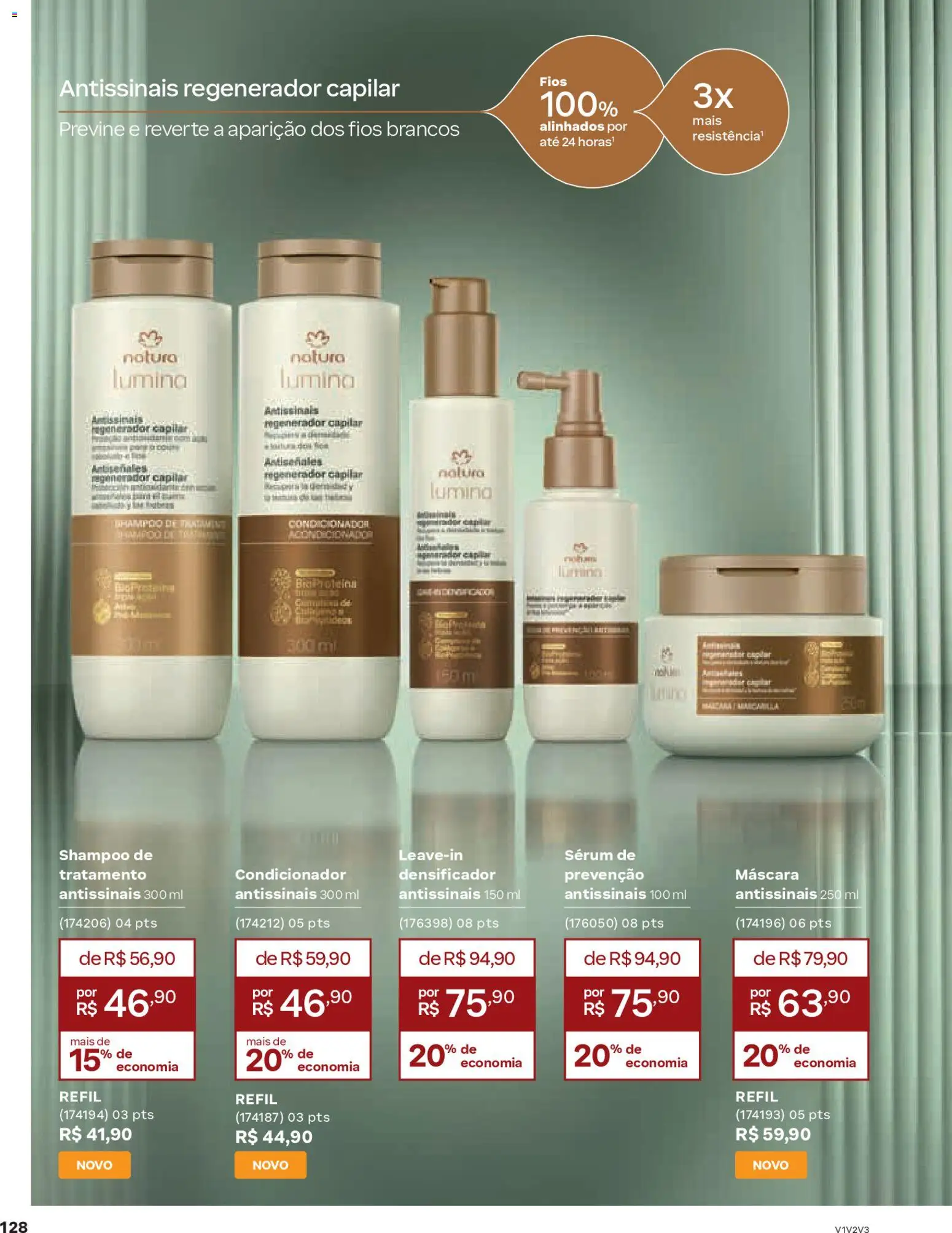 Natura Folheto - válido de 13.01.2026 | Página: 128 | Produtos: Shampoo, Condicionador, Sérum