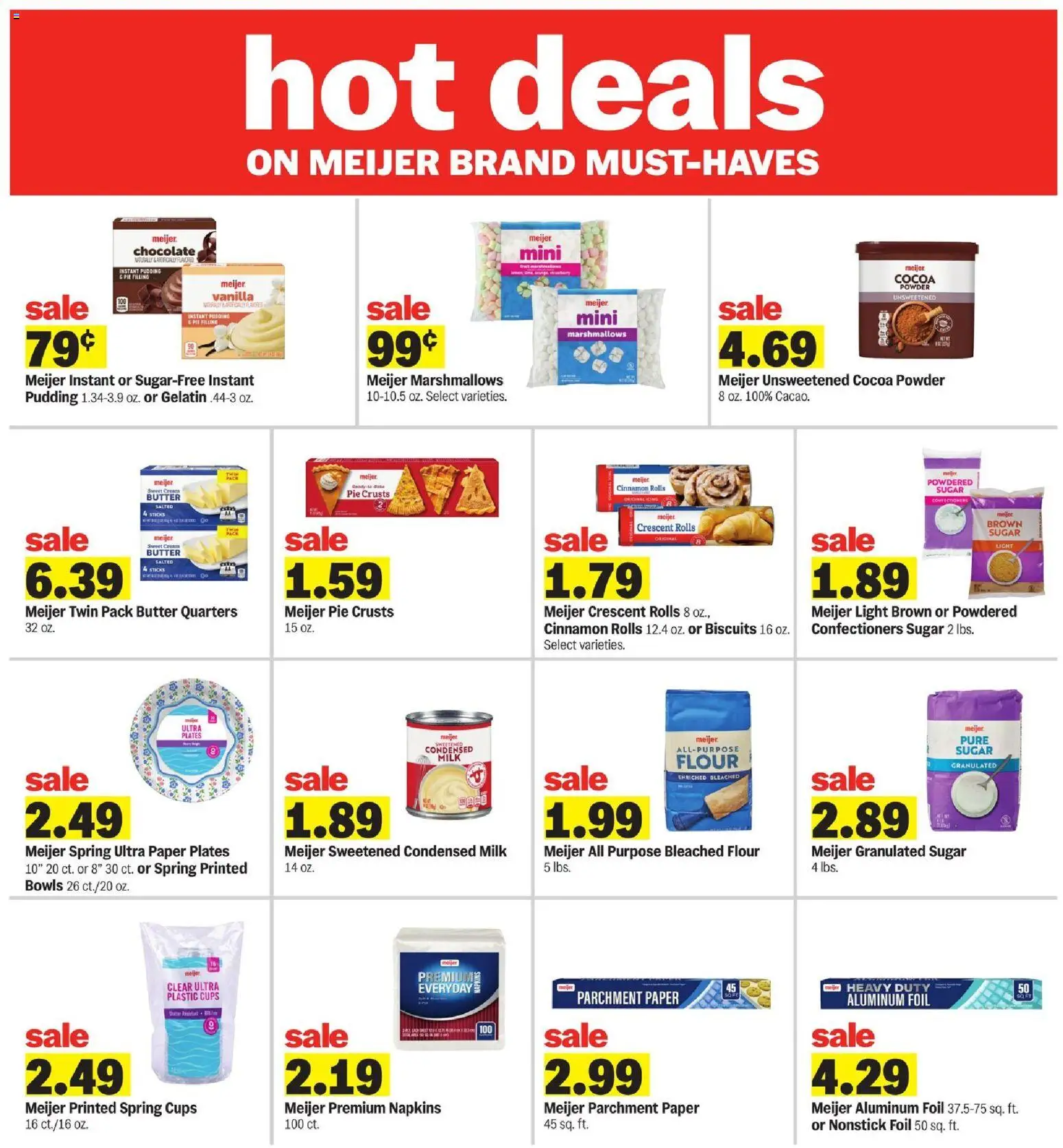 Meijer Weekly Ad - MI - valid from 01.04.2026 | Page: 28 | Products: Milk, Butter, Cream, Sugar