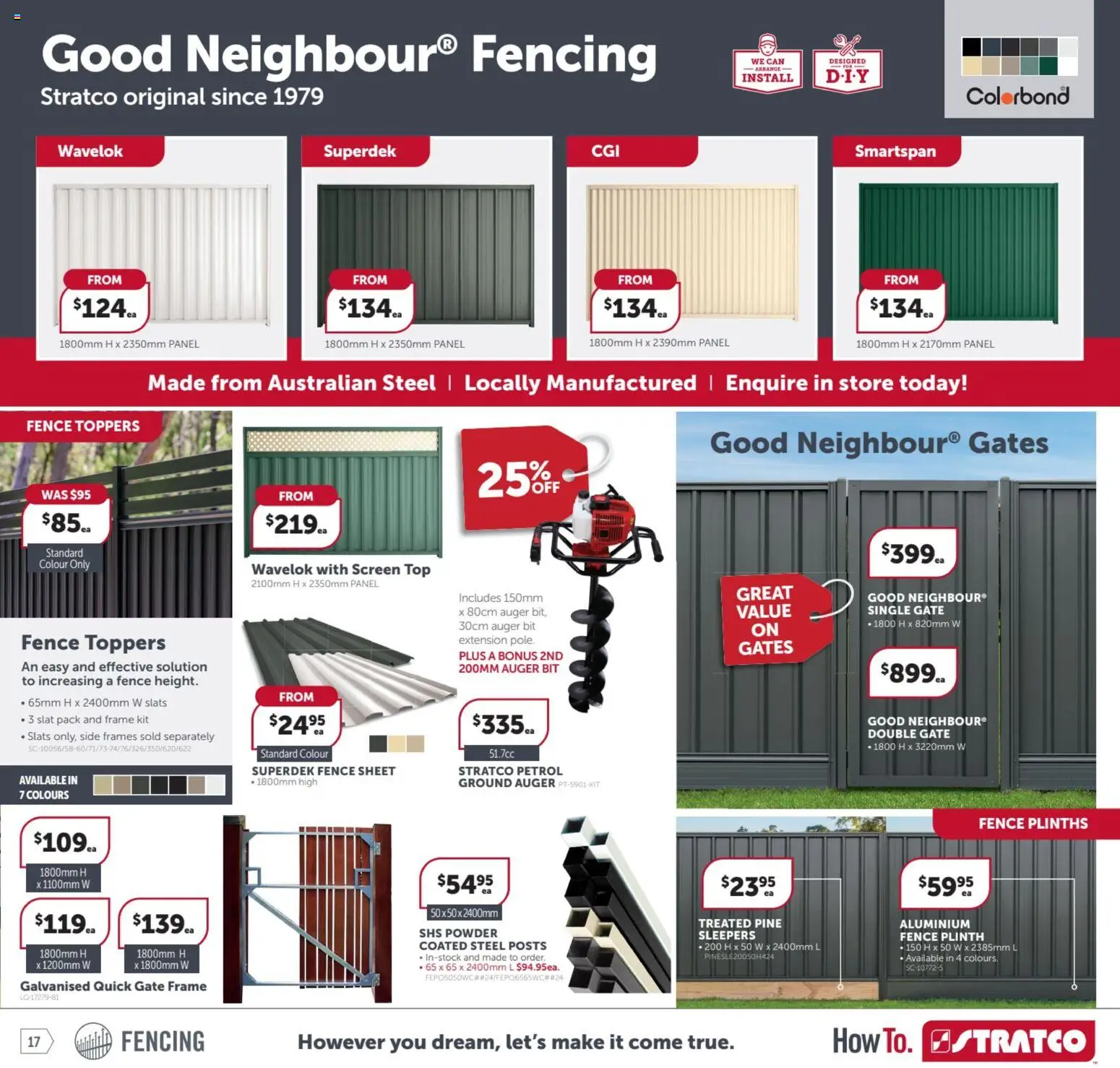 Stratco catalogue - valid from 17.04.2026 | Page: 17 | Products: Fence, Gate, Powder, Screen