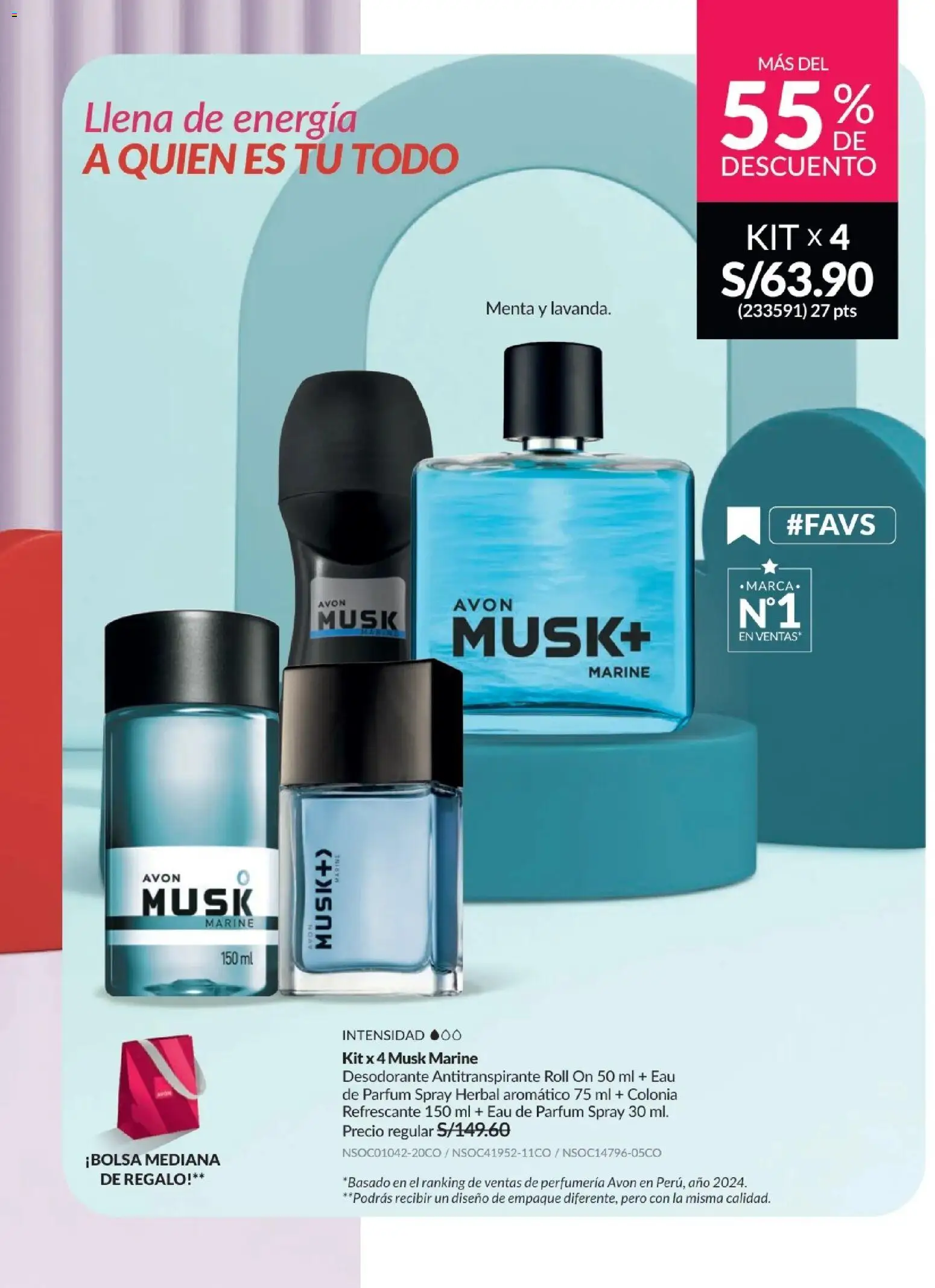 Catálogo Avon válido desde 01.02.2026 | Página: 20 | Productos: Desodorante, Antitranspirante, Empaque, Bolsa