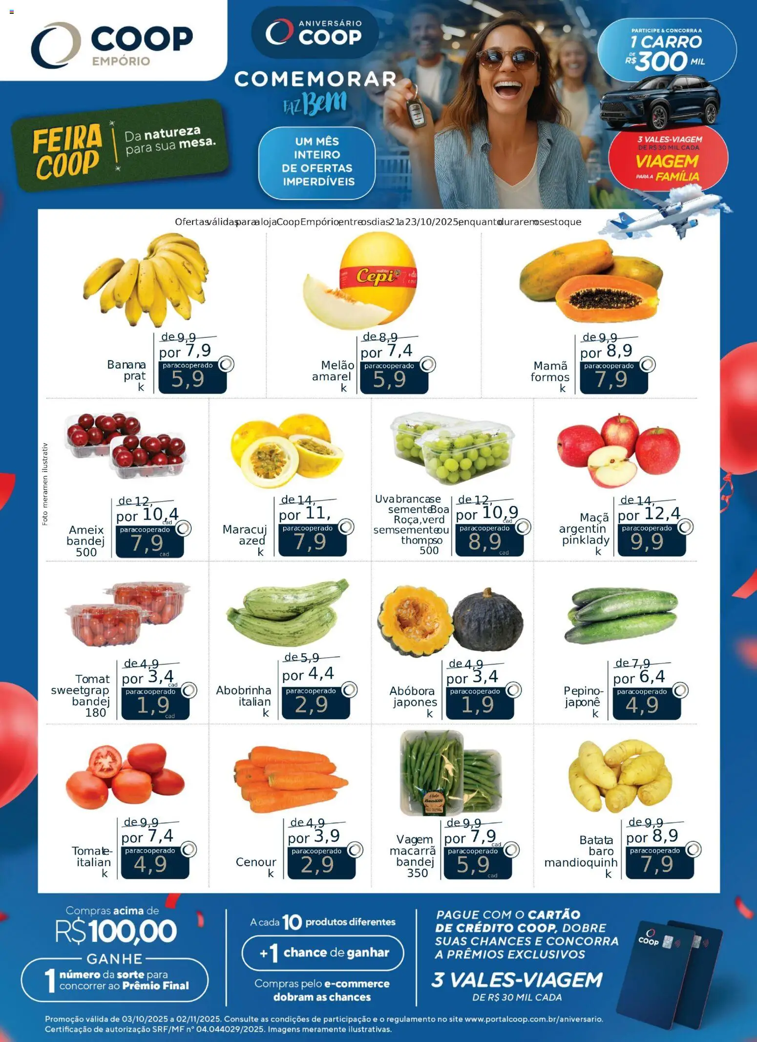 Coop Folheto - válido de 21.10.2025 | Página: 1 | Produtos: Melão, Abóbora, Abobrinha, Vagem