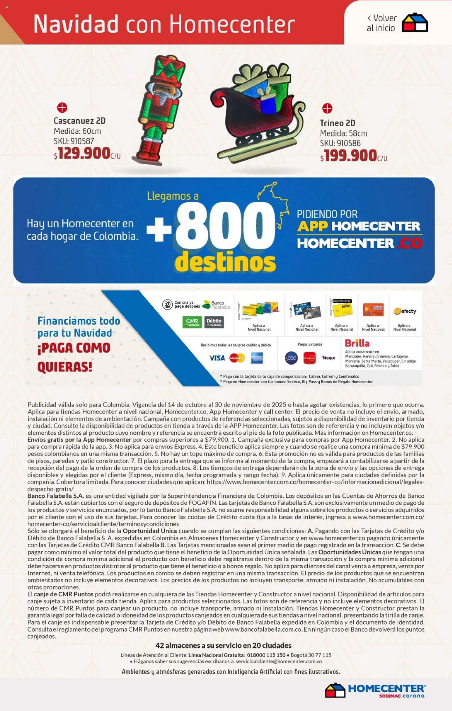 Homecenter revista - valida desde el 14.10.2025 | Página: 23 | Productos: Banco, Caso, Sobre, Caja