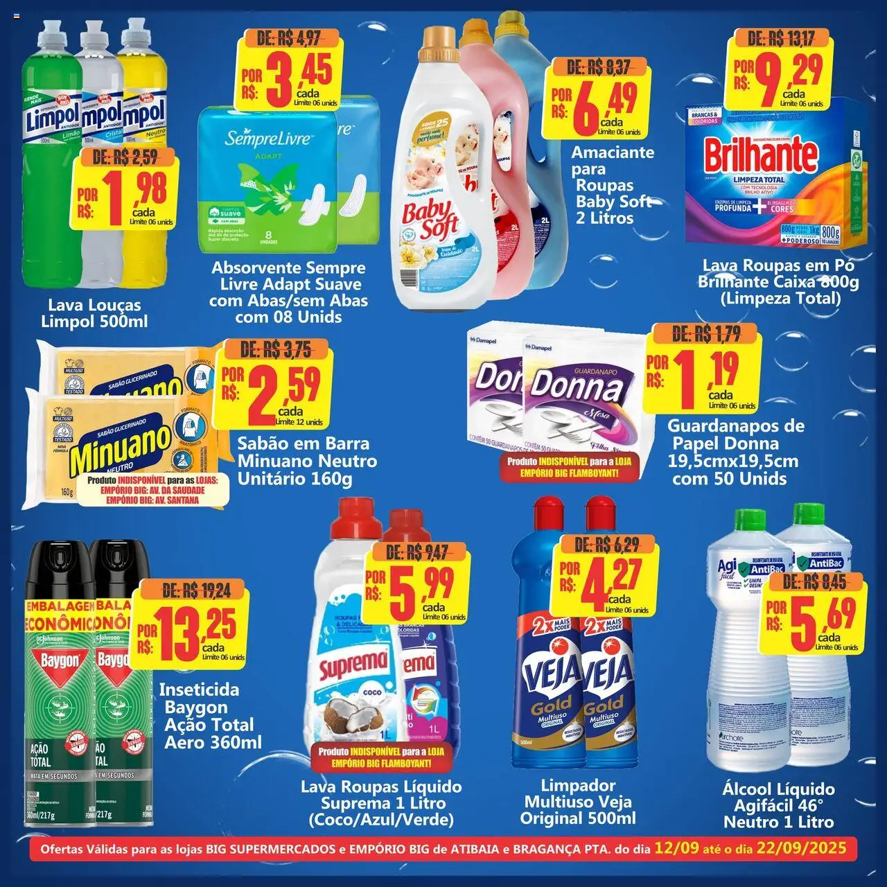 Big Supermercados Folheto - válido de 12.09.2025 | Página: 2 | Produtos: Coco, Sabão, Amaciante, Guardanapo
