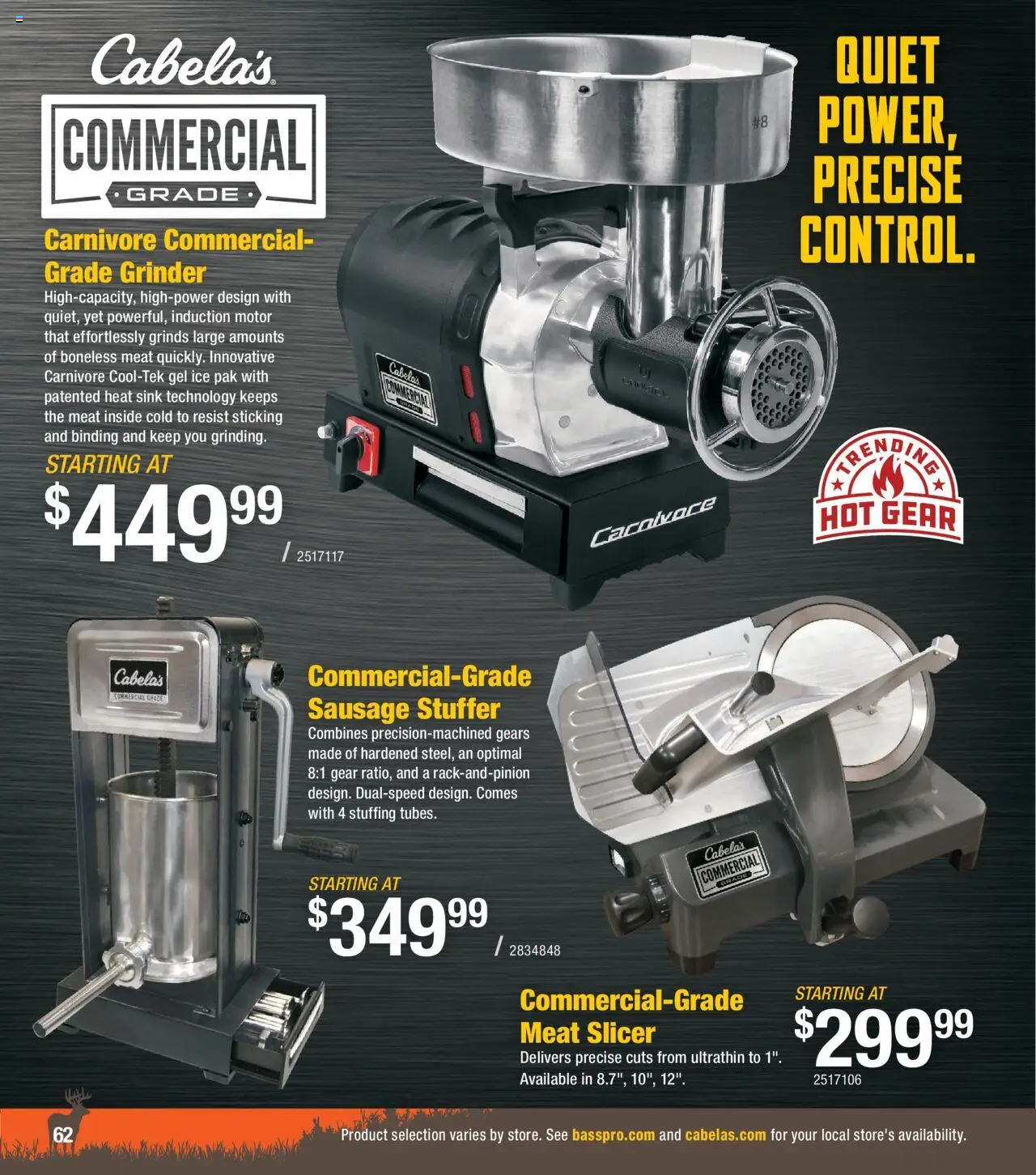 Cabela's Deer Hunting 25 - valid from 01.10.2025 | Page: 62 | Products: Sausage, Slicer, Grinder