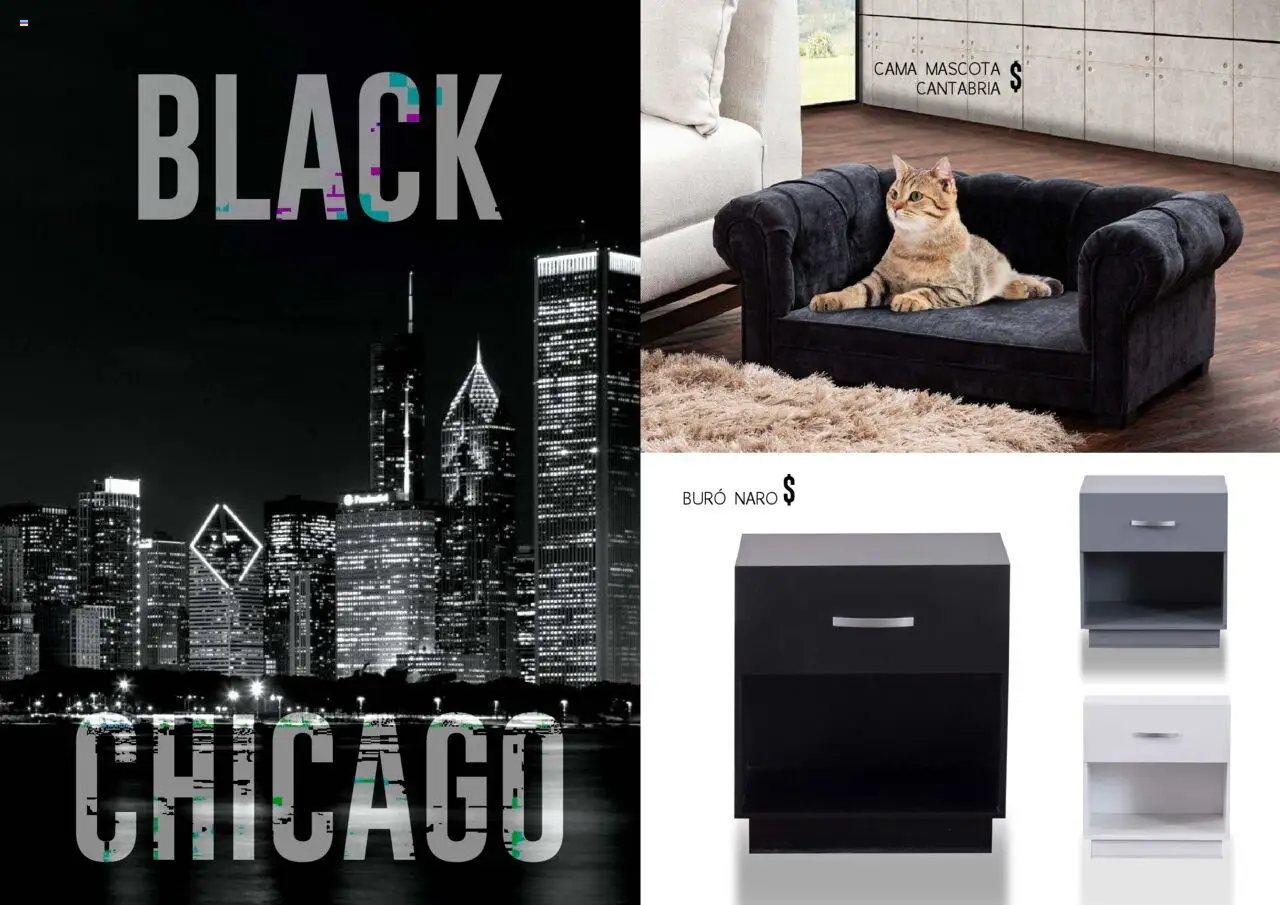 Nuevas ofertas de Muebles Dico válidas en toda la República Mexicana desde el 25.10.2024. ¡Encuentra las mejores ofertas en Muebles Dico catálogo Black Chicago! | Página: 20 | Productos: Cama, Buró