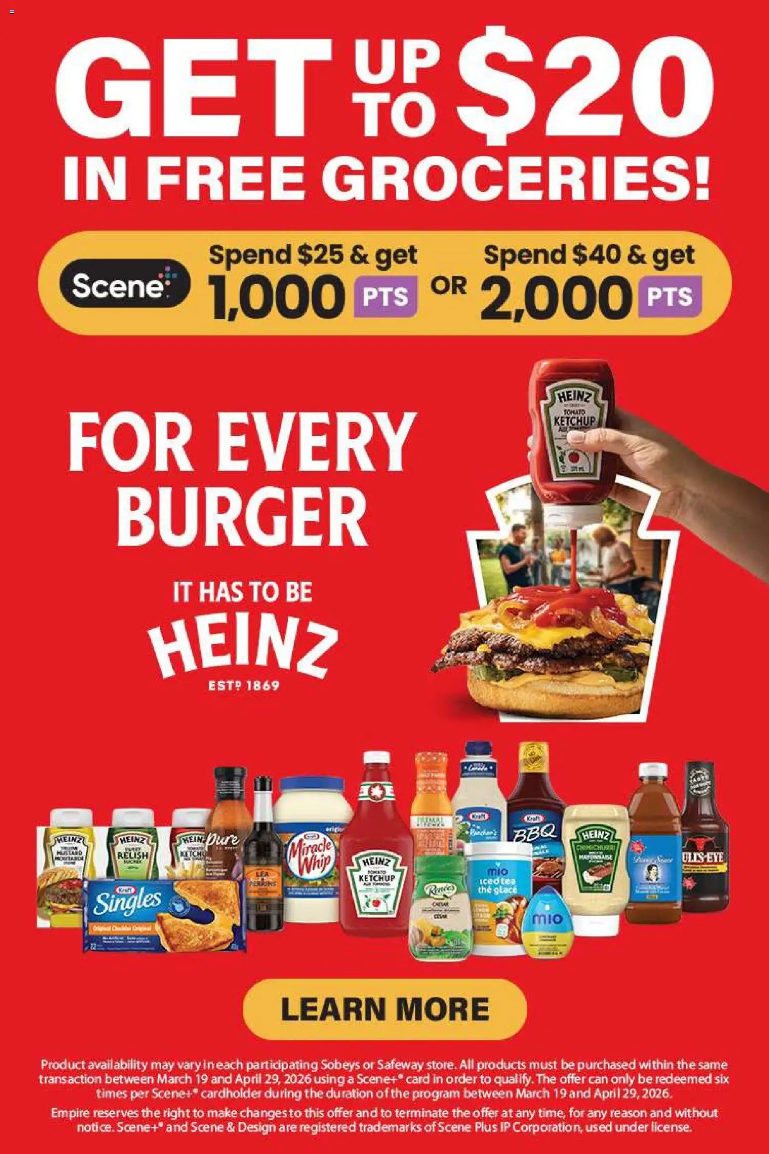 Sobeys flyer valid from 19.03.2026 | Page: 26 | Products: Ketchup