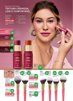 Eudora - Revista 02/2026 - Pré-Visualização do folheto da loja Eudora, válido de 08.01.2026 | Página: 69 | Produtos: Pó, Blush, Pincel, Base