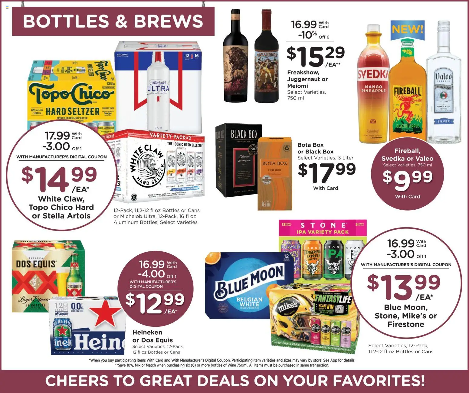 King Soopers Weekly Ad - valid from 29.10.2025 | Page: 13 | Products: Wine, Pineapple, Water, Lemon