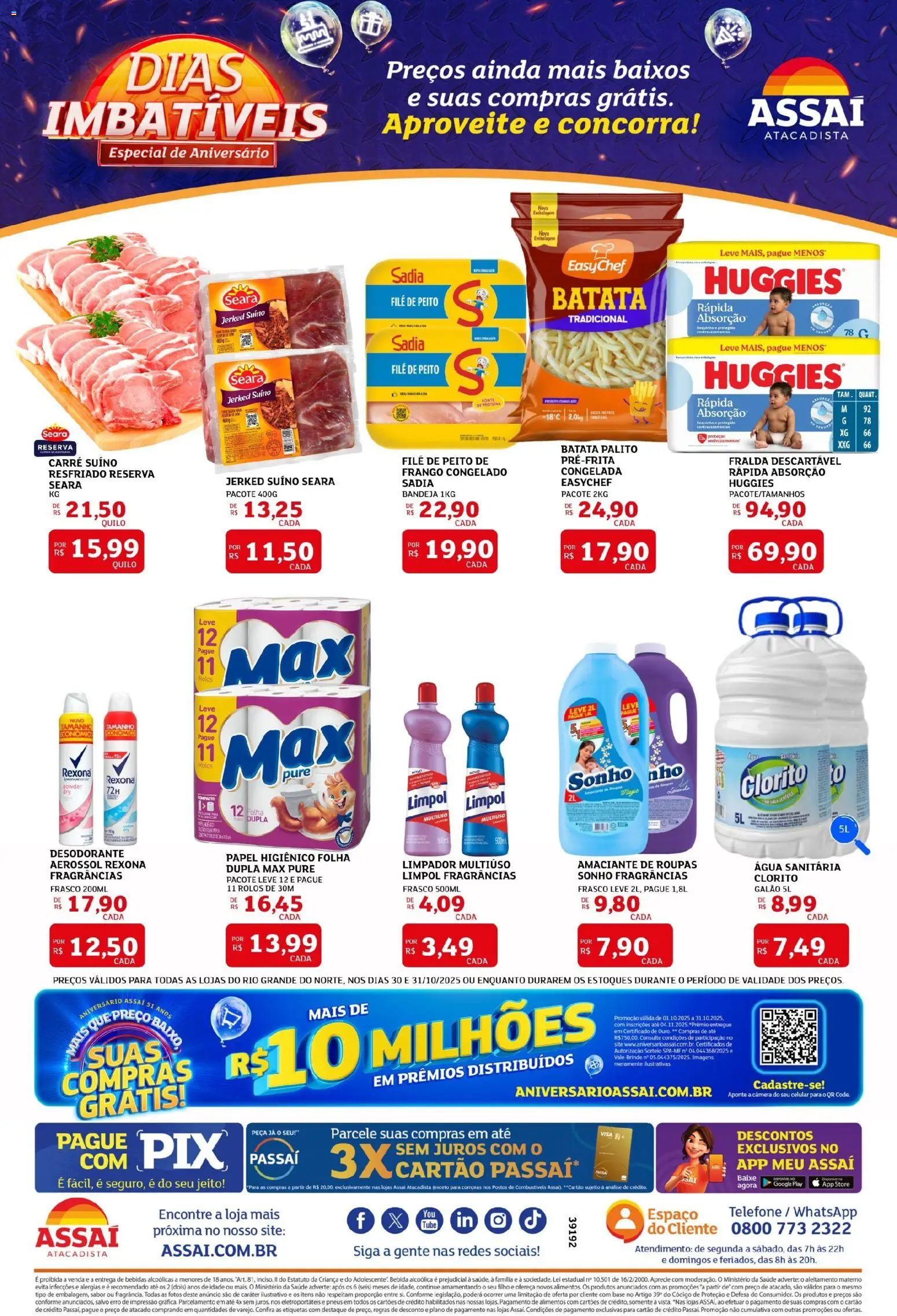 Assaí Atacadista Folheto - válido de 30.10.2025 | Página: 2 | Produtos: Roupas, Bebida, Amaciante, Câmera