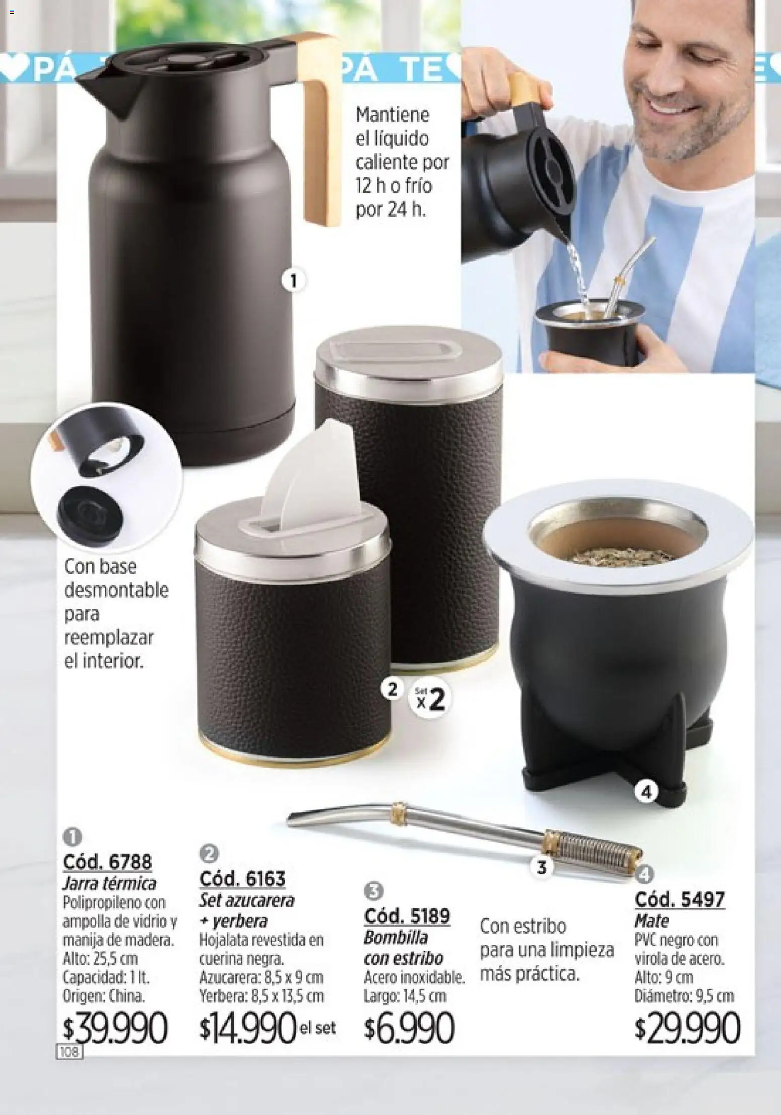Amodil - Campaña 8 │ válido desde el 08.04.2026 | Página: 108 | Productos: Mate, Yerbera, Azucarera, Té