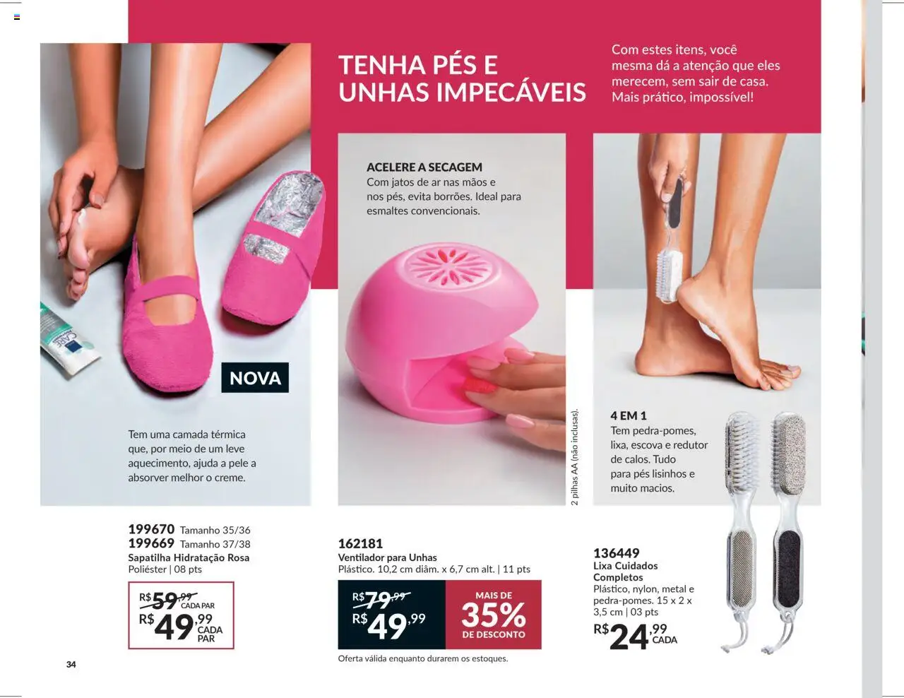 Avon Folheto - válido de 16.06.2025 | Página: 34 | Produtos: Ventilador, Escova, Pilhas, Lixa