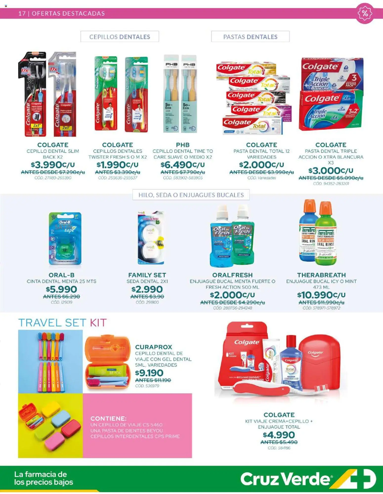 Cruz Verde - Bucal Pro │ válido desde el 01.03.2026 | Página: 17 | Productos: Cinta, Cepillo, Enjuague bucal, Pasta