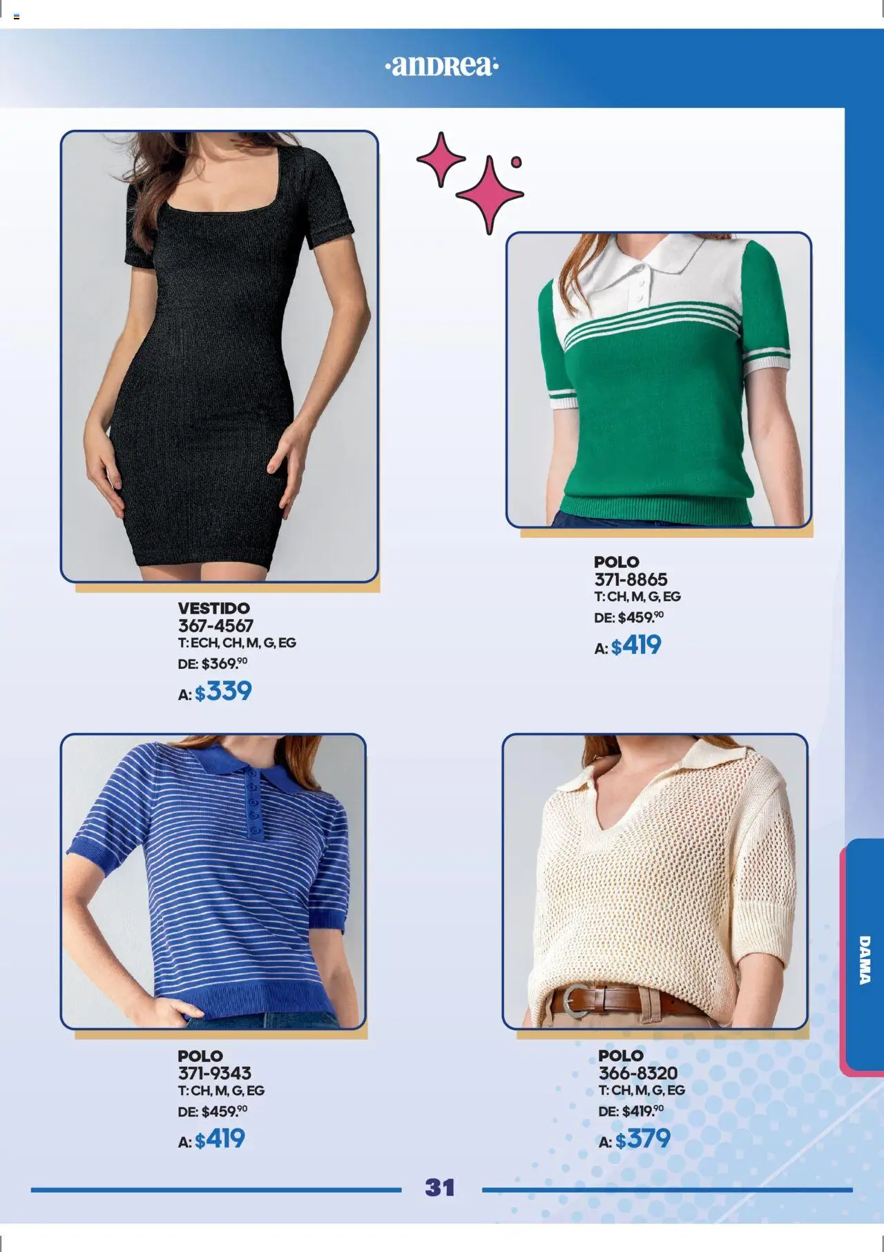 Nuevas ofertas de Andrea válidas en toda la República Mexicana desde el 28.09.2025. ¡Encuentra las mejores ofertas en Andrea - Catálogo Andrea Fest! | Página: 31 | Productos: Vestido