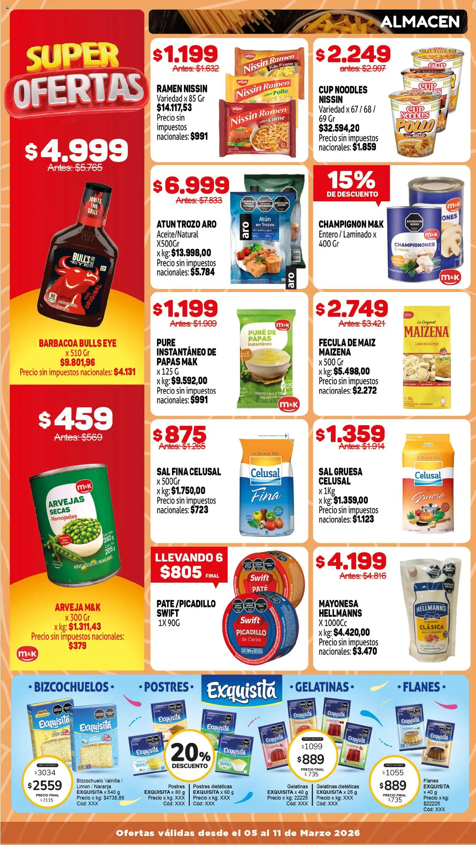 Makro OFERTAS IMPERDIBLES │ válido desde el 05.03.2026 | Página: 5 | Productos: Arveja, Mayonesa, Arvejas, Paté