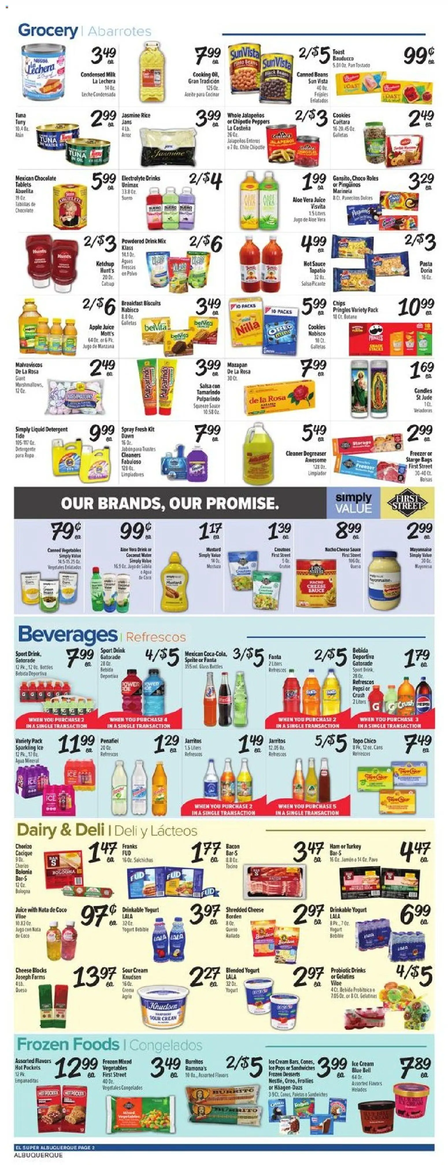 El Super Weekly Ad - NM - valid from 07.01.2026 | Page: 2 | Products: Yogurt, Rice, Cream, Water