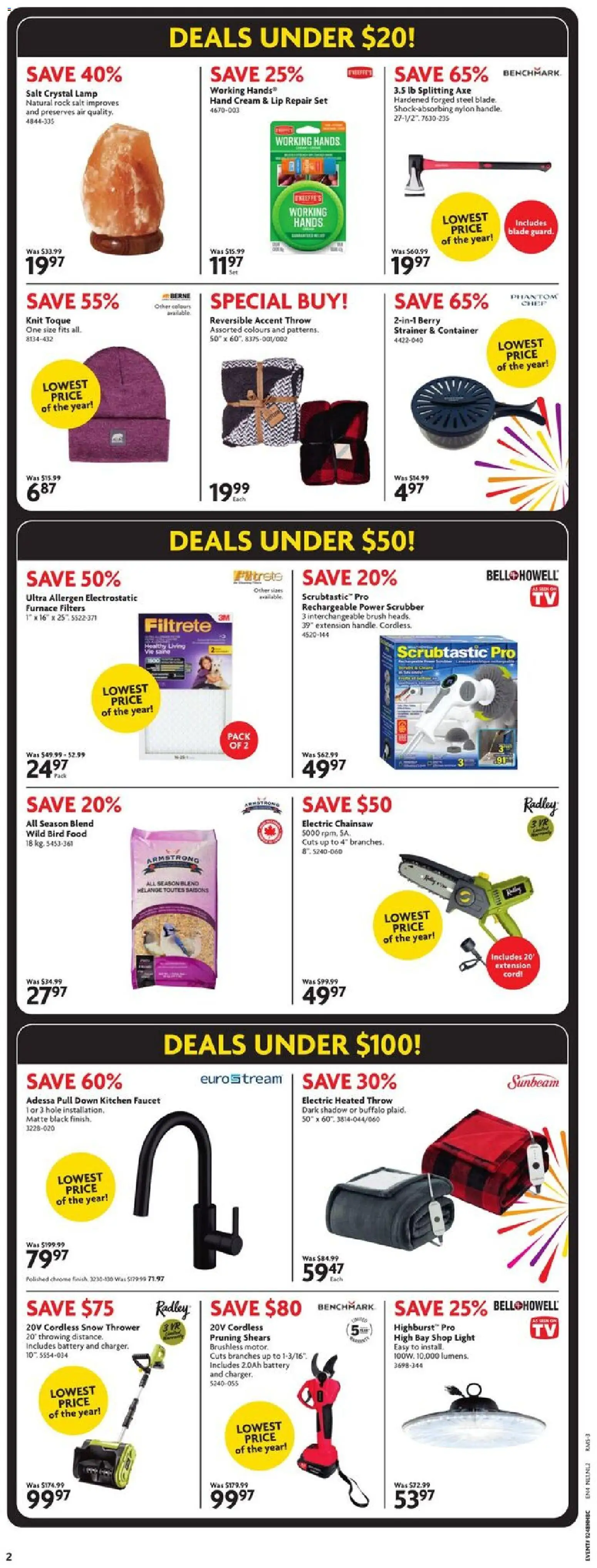 Home Hardware flyer valid from 27.11.2025 | Page: 3 | Products: Cream, Brush, Hand cream, Lamp