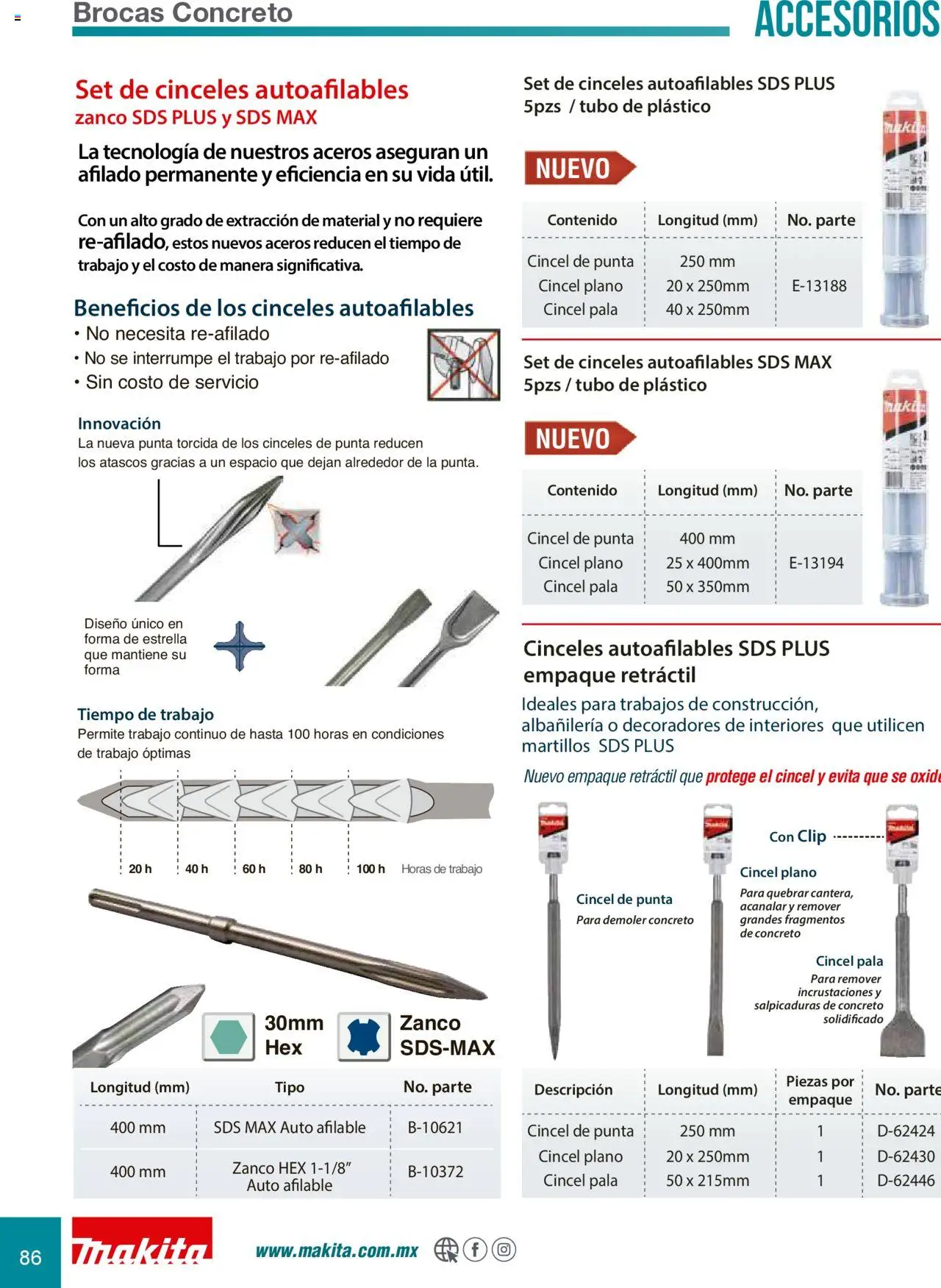 Nuevas ofertas de Makita válidas en toda la República Mexicana desde el 08.07.2024. ¡Encuentra las mejores ofertas en Makita catálogo Accesorios! | Página: 86 | Productos: Pala