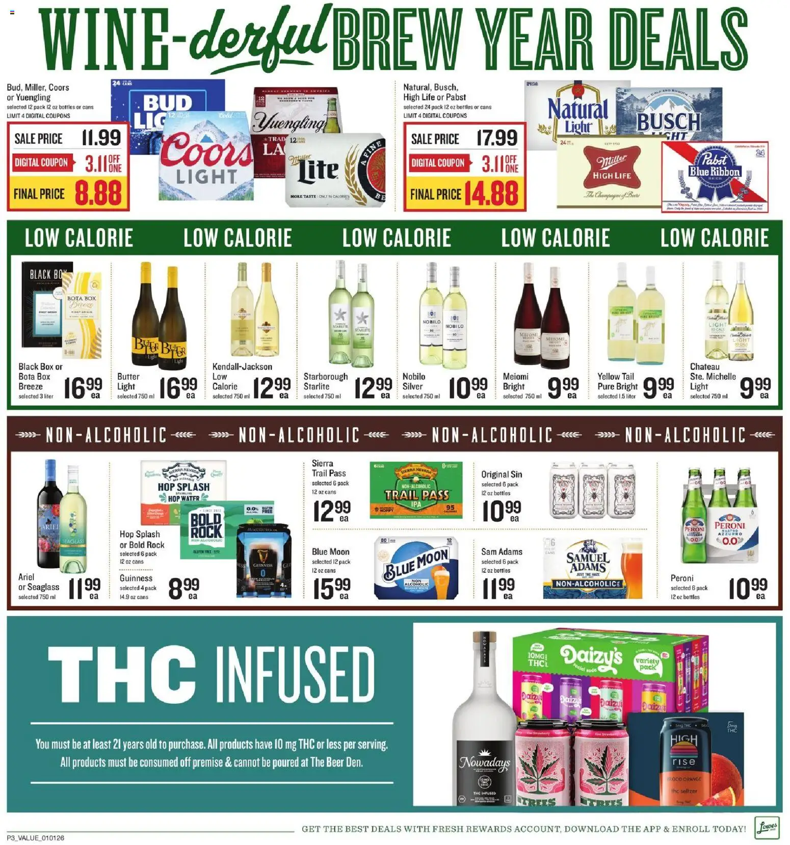 Lowes Foods Weekly Ad - NC - valid from 01.01.2026 | Page: 3 | Products: Box, Butter, Beer, Water