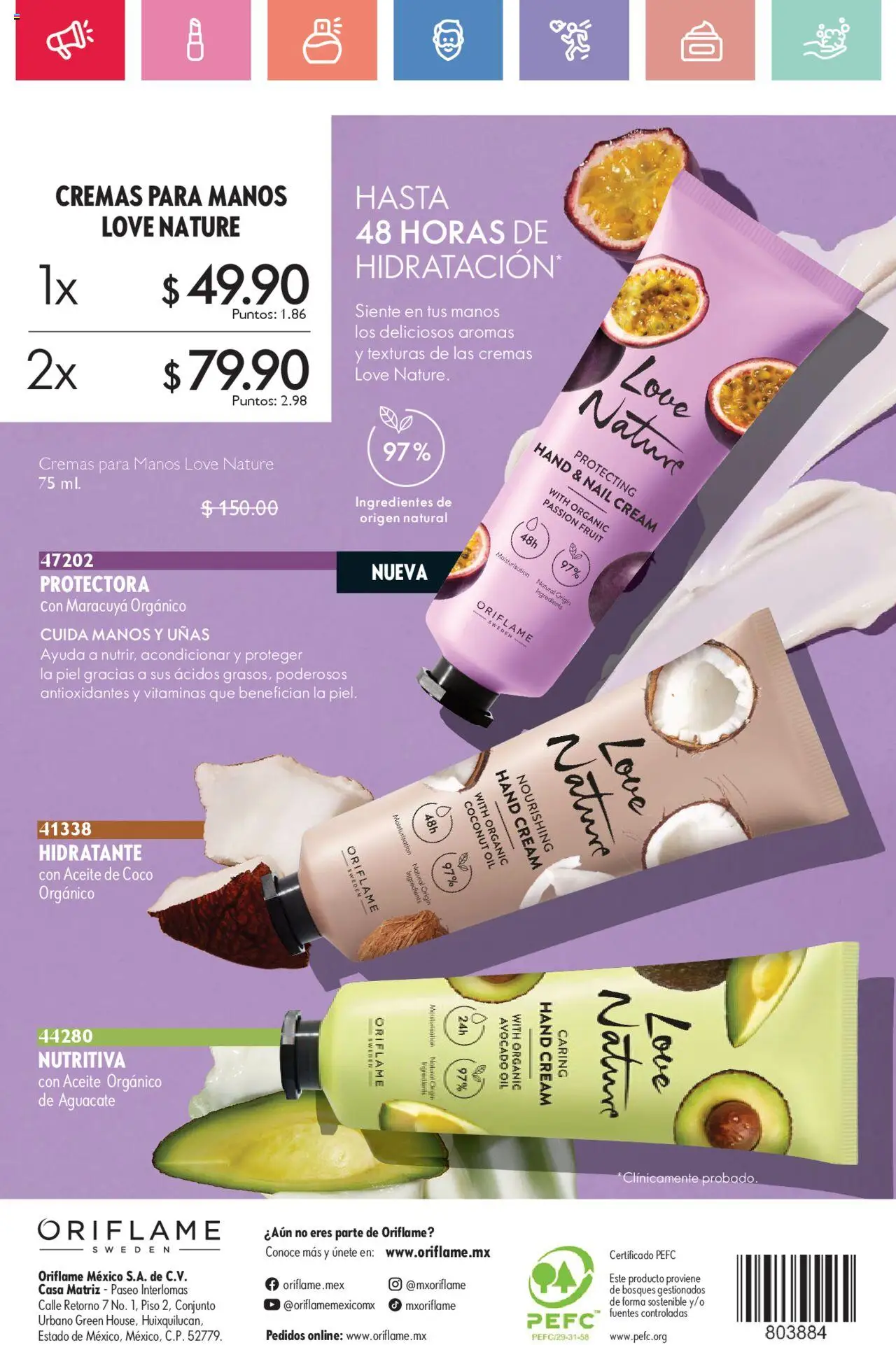 Nuevas ofertas de Oriflame válidas en toda la República Mexicana desde el 02.08.2025. ¡Encuentra las mejores ofertas en Oriflame - Campaña 11 2025! | Página: 132 | Productos: Aceite, Aguacate, Vitaminas, Conjunto