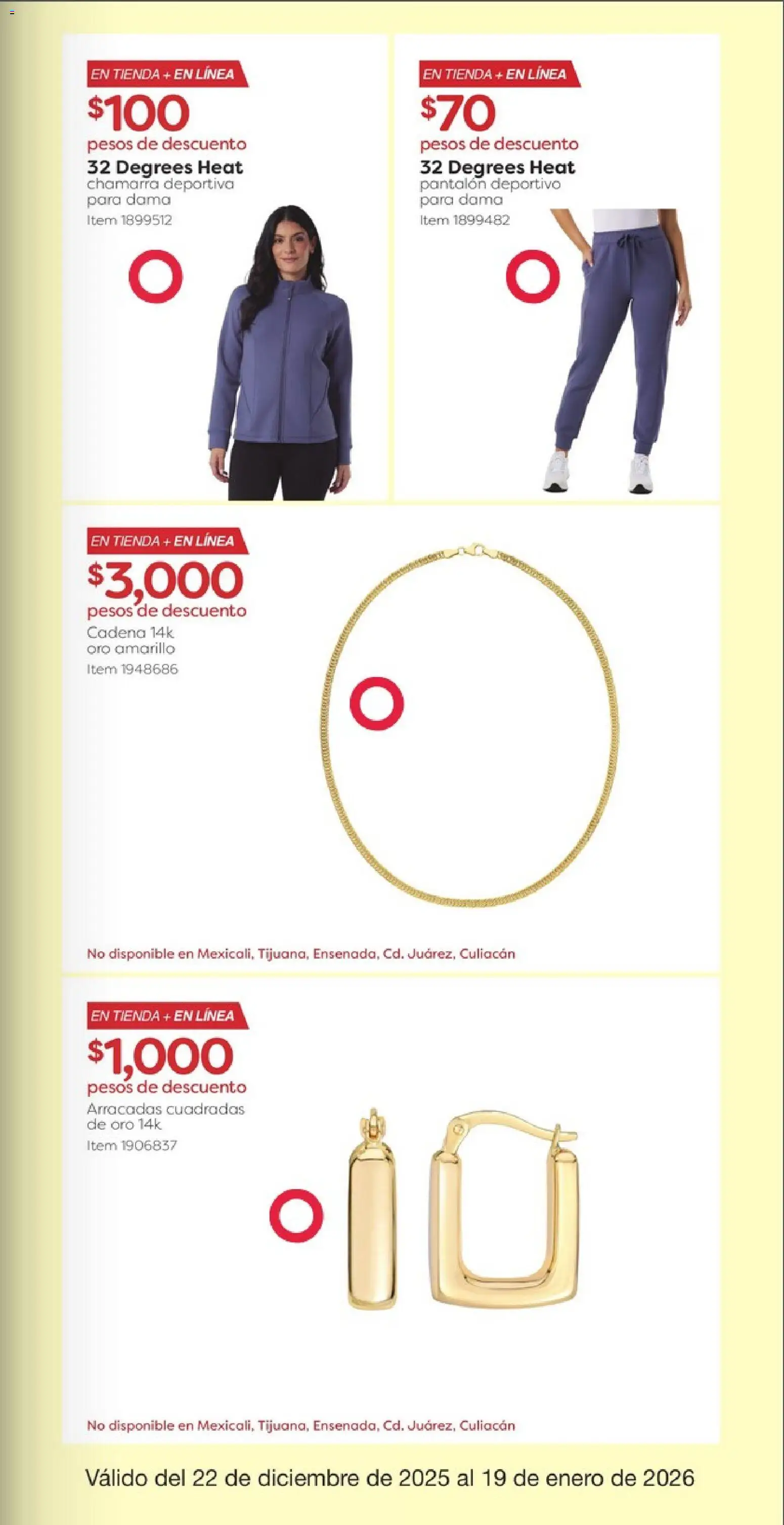 Nuevas ofertas de Costco válidas en toda la República Mexicana desde el 22.12.2025. ¡Encuentra las mejores ofertas en Costco catálogo! | Página: 15 | Productos: Chamarra, Cadena